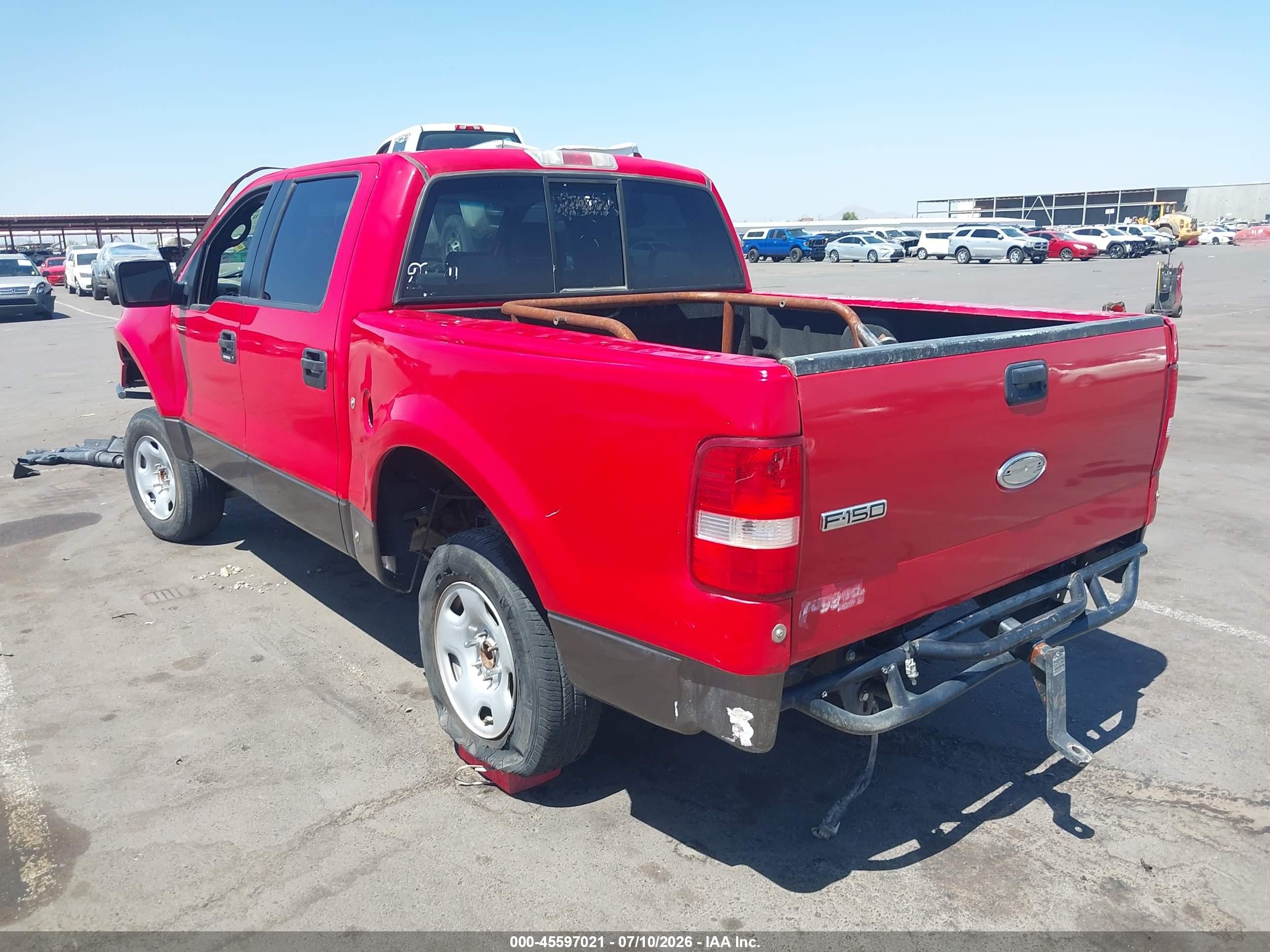 2007 Ford F-150 Fx4/lariat/xlt Red vin: 1FTPW14587KC77714