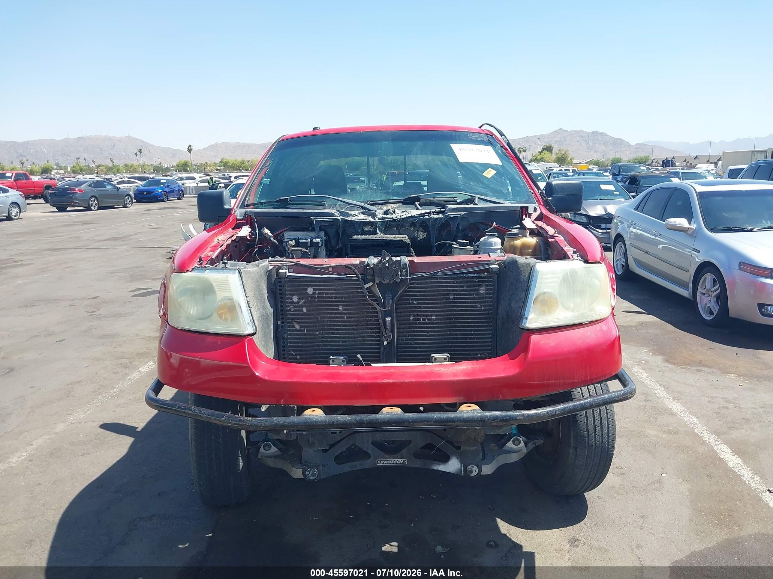 2007 Ford F-150 Fx4/lariat/xlt Red vin: 1FTPW14587KC77714