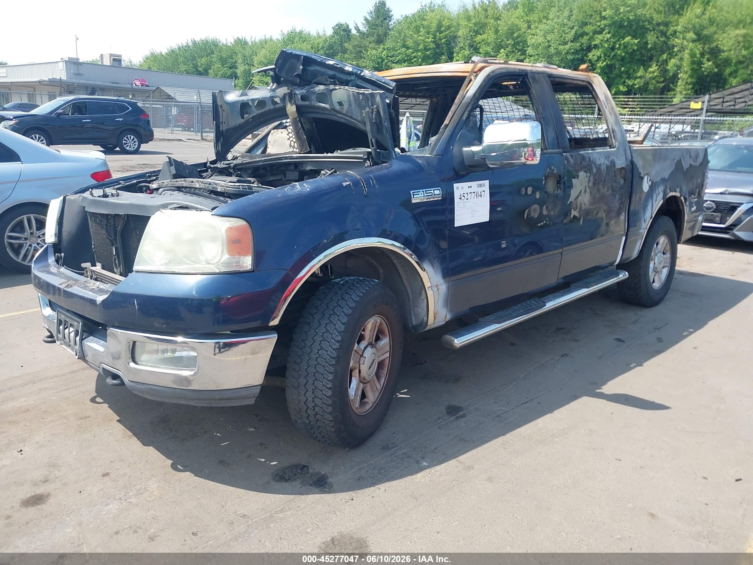 2004 Ford F-150 Fx4/lariat/xlt Blue vin: 1FTPW14594KA84449