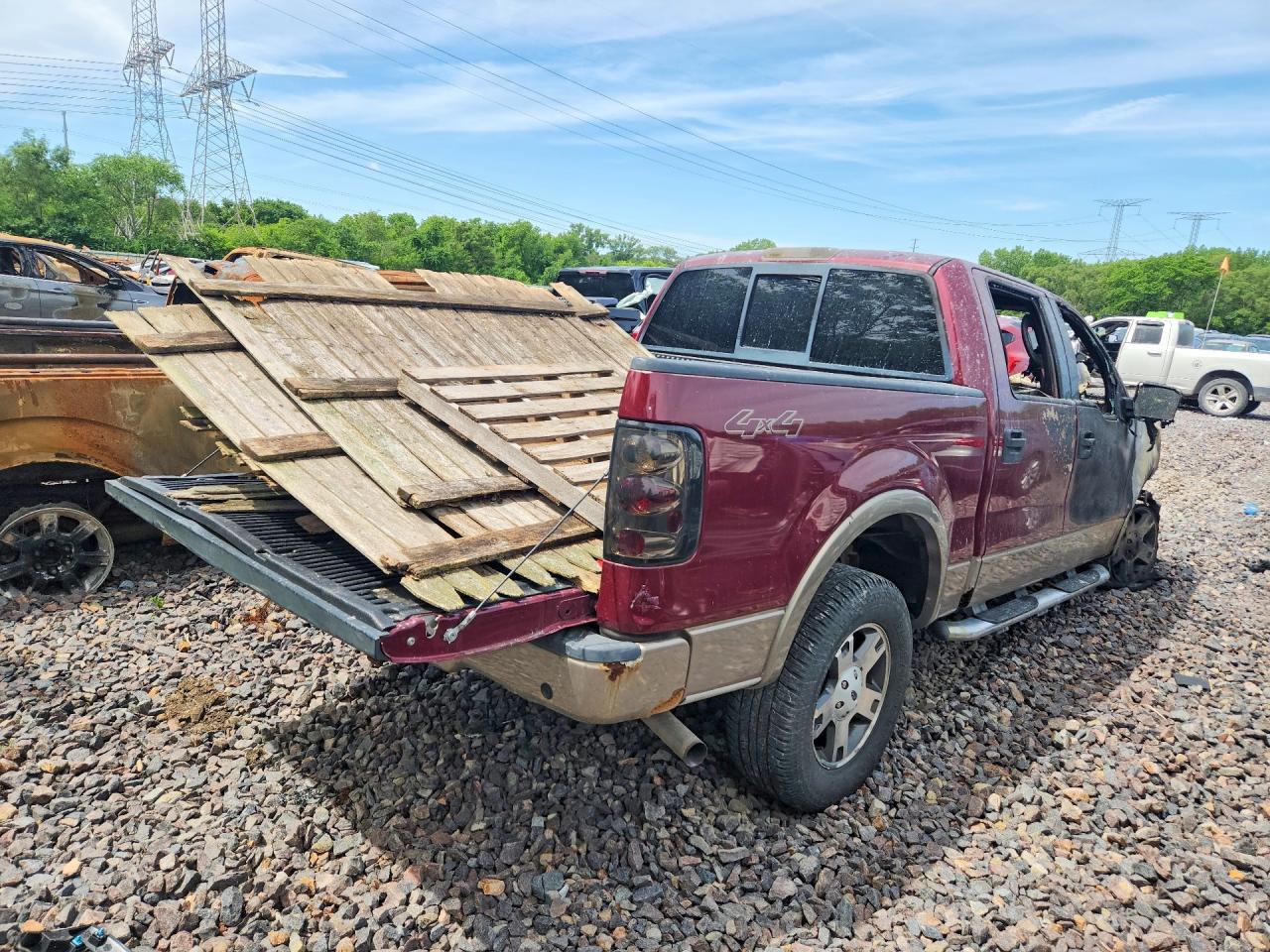 2004 Ford F150 Supercrew Бордовый vin: 1FTPW14594KB76905