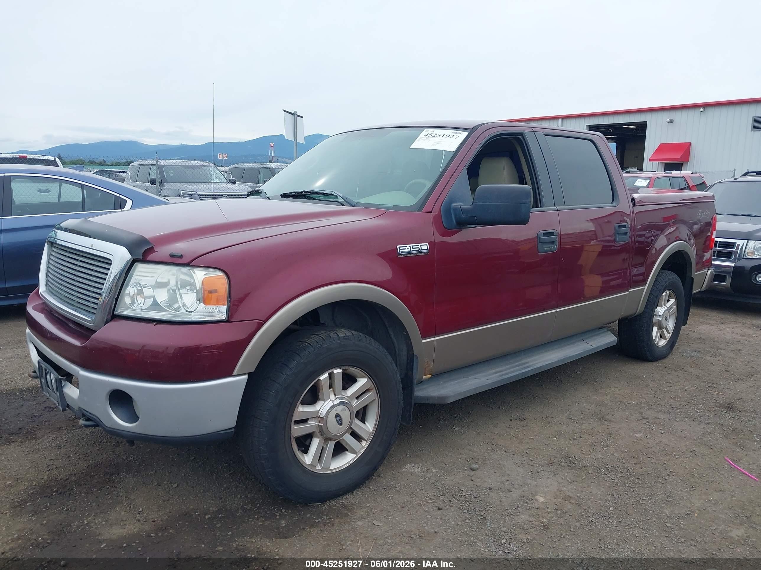 2004 Ford F-150 Fx4/lariat/xlt Burgundy vin: 1FTPW14594KC29019