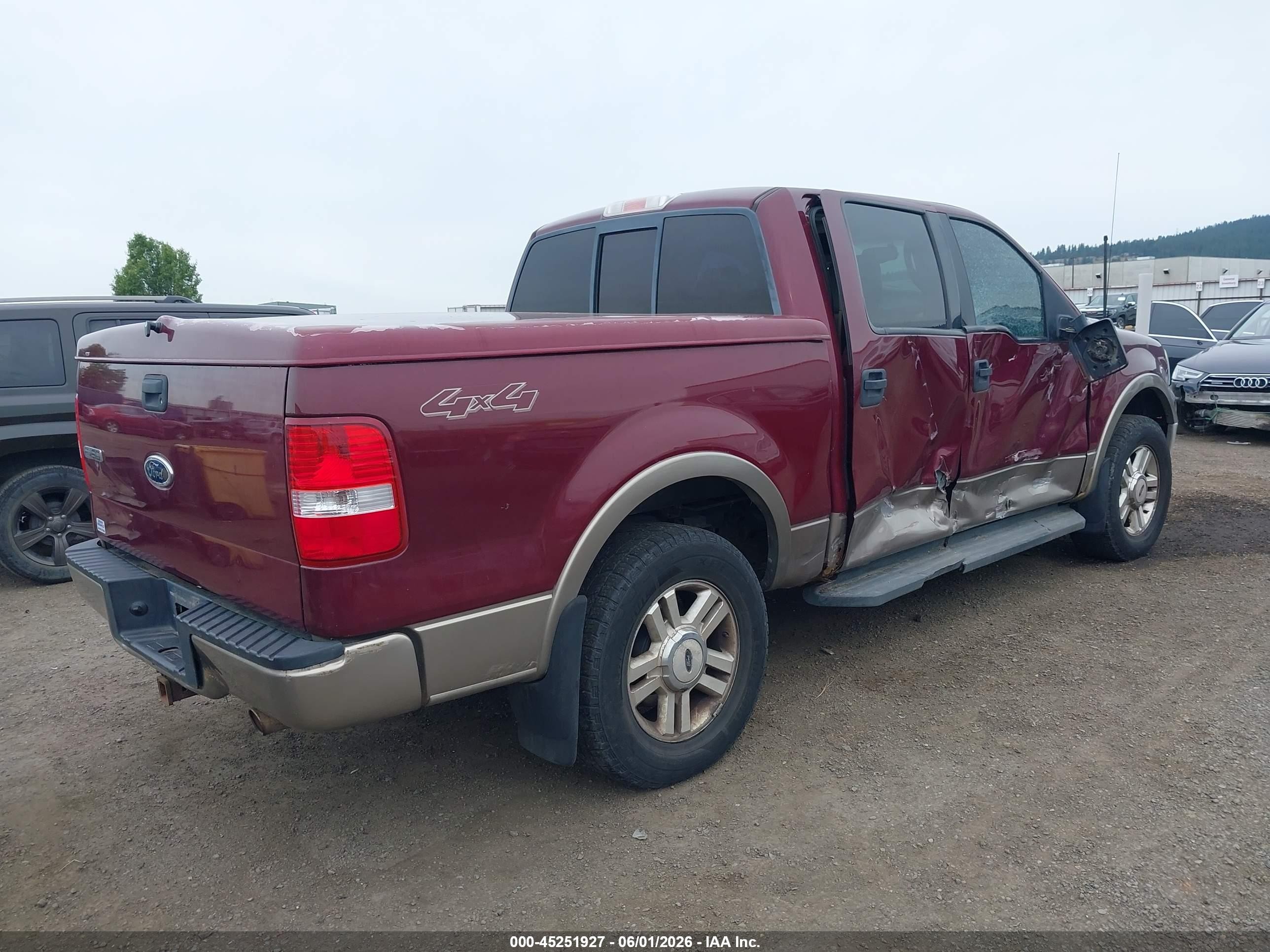 2004 Ford F-150 Fx4/lariat/xlt Burgundy vin: 1FTPW14594KC29019