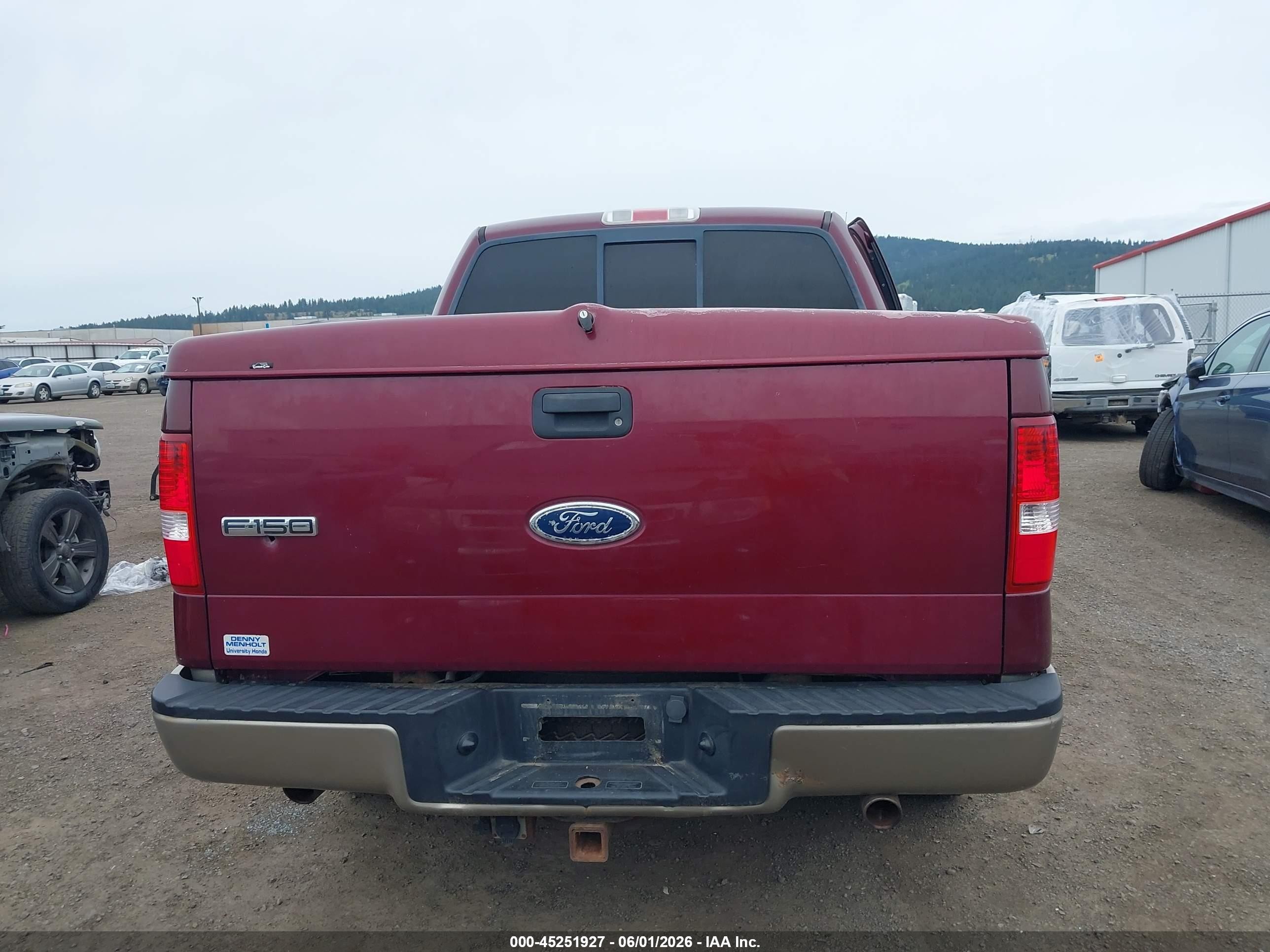 2004 Ford F-150 Fx4/lariat/xlt Burgundy vin: 1FTPW14594KC29019