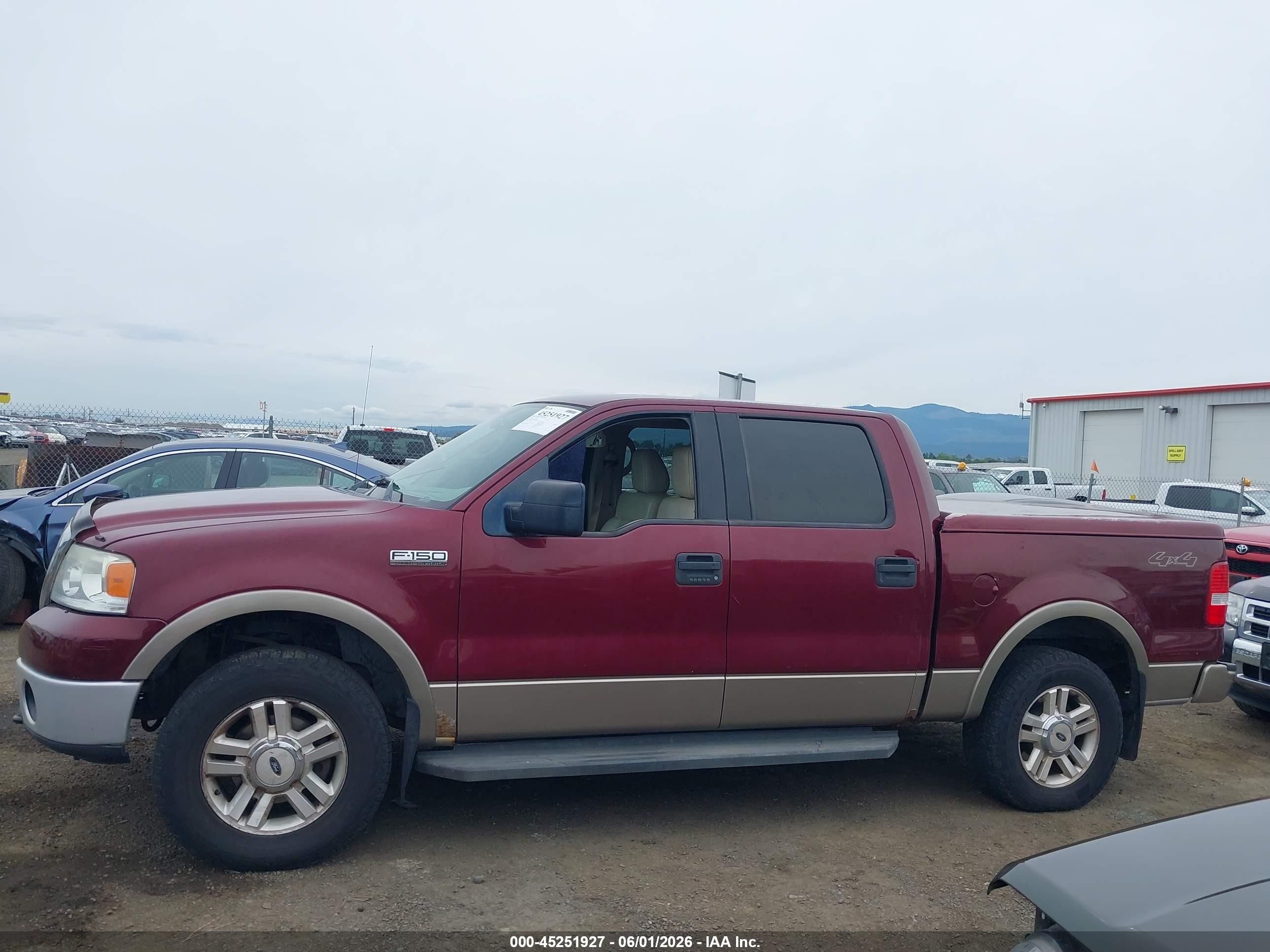 2004 Ford F-150 Fx4/lariat/xlt Burgundy vin: 1FTPW14594KC29019