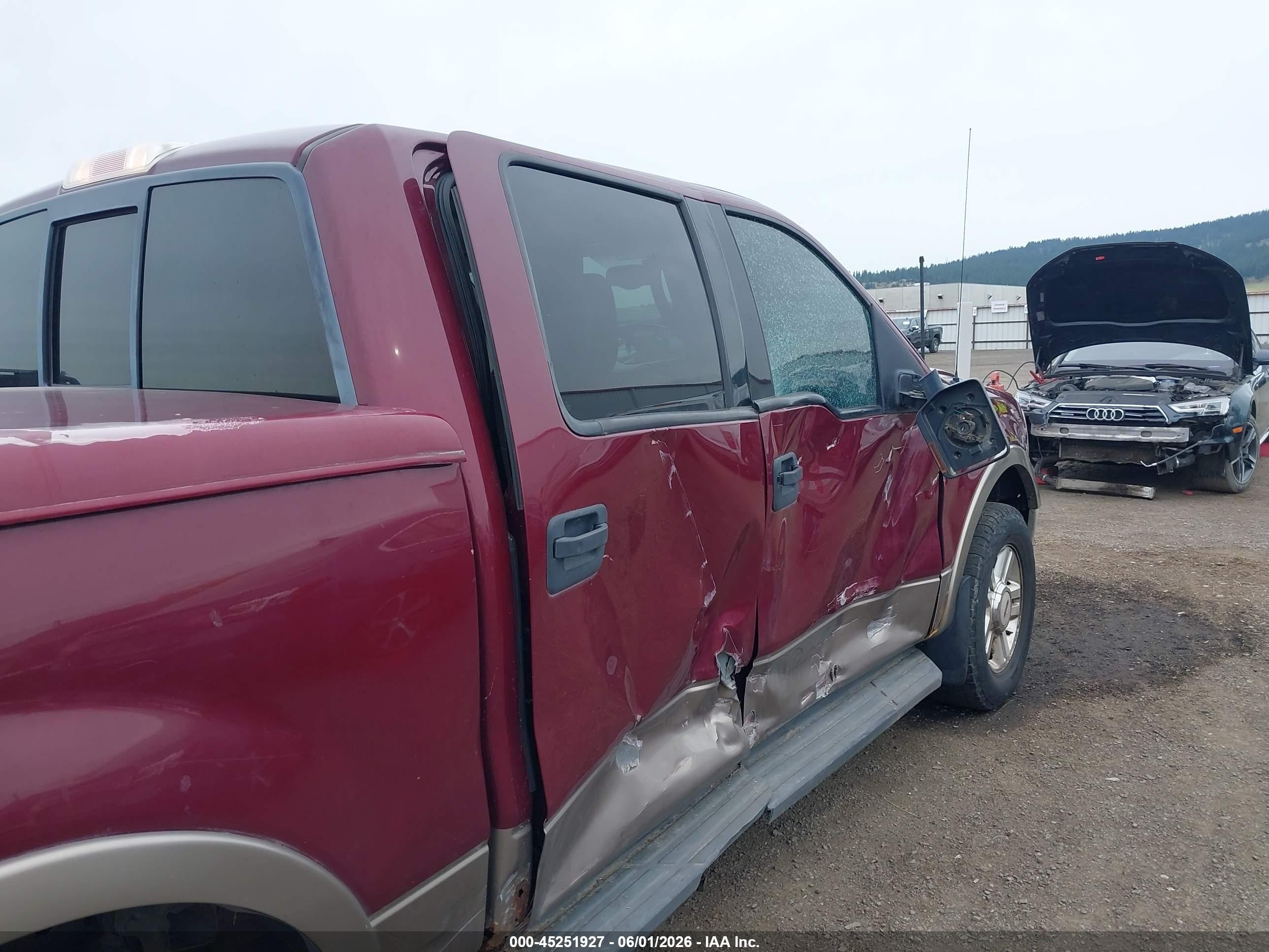 2004 Ford F-150 Fx4/lariat/xlt Burgundy vin: 1FTPW14594KC29019