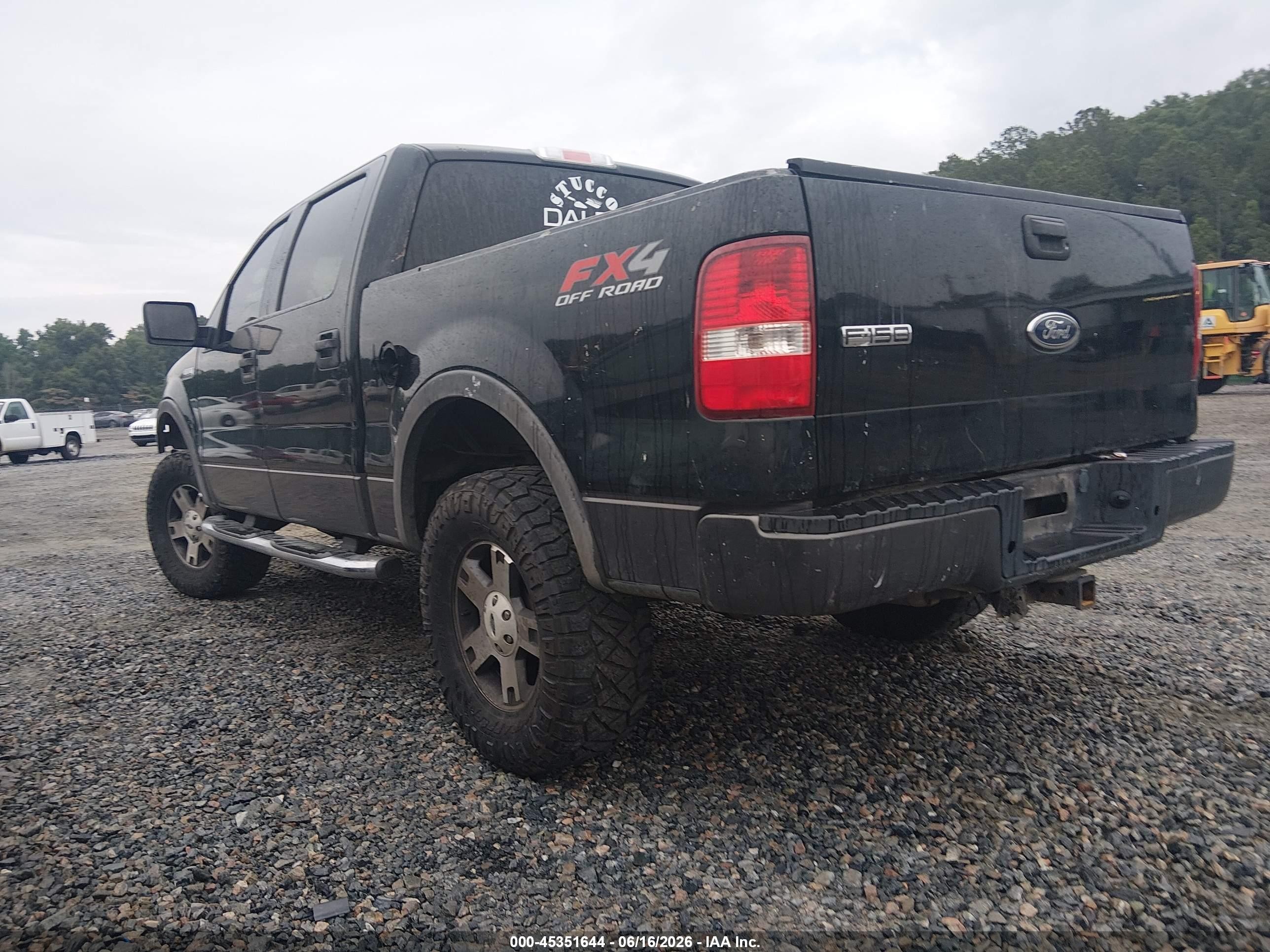 2004 Ford F-150 Fx4/lariat/xlt Black vin: 1FTPW14594KD38905
