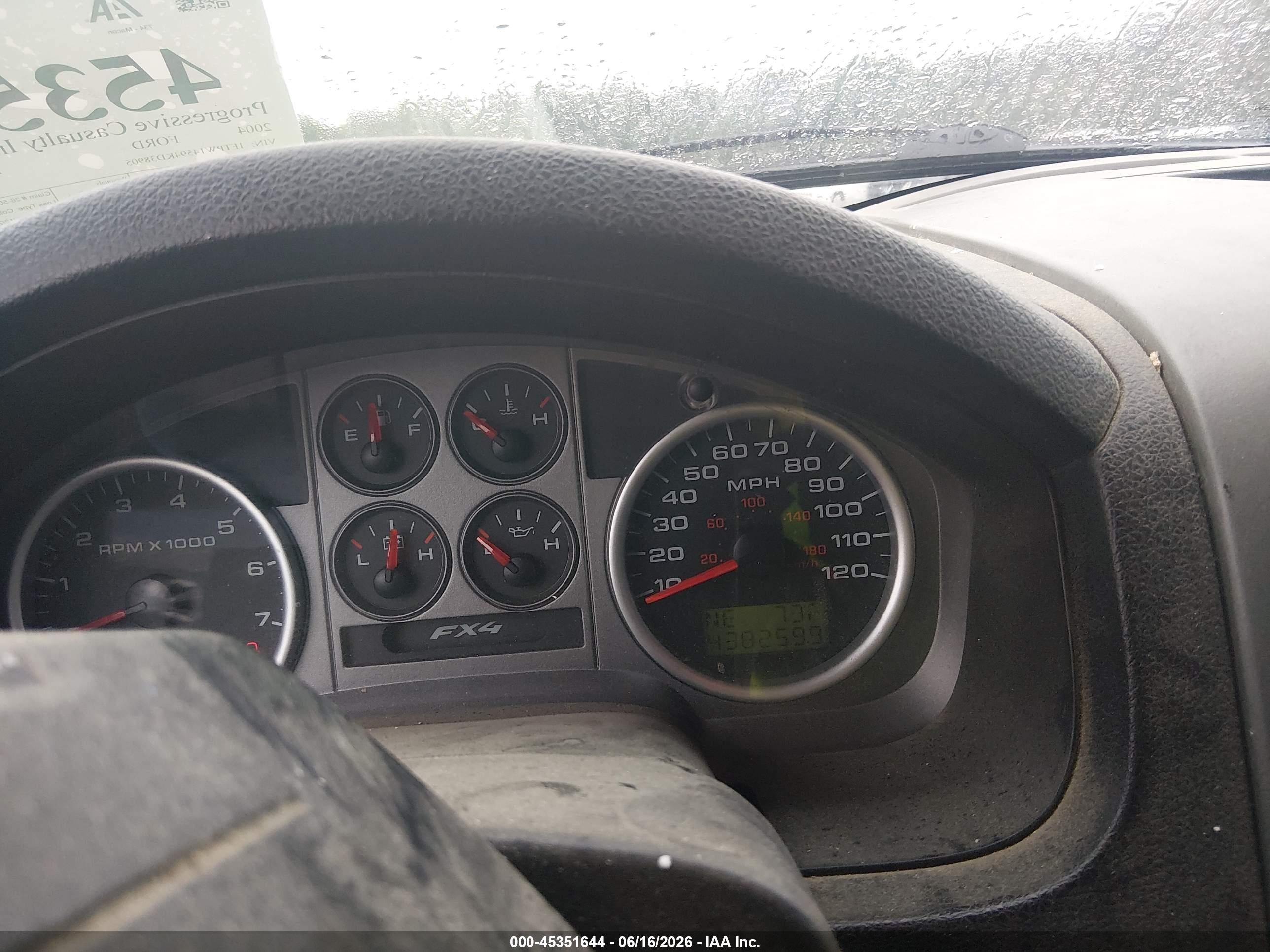 2004 Ford F-150 Fx4/lariat/xlt Black vin: 1FTPW14594KD38905