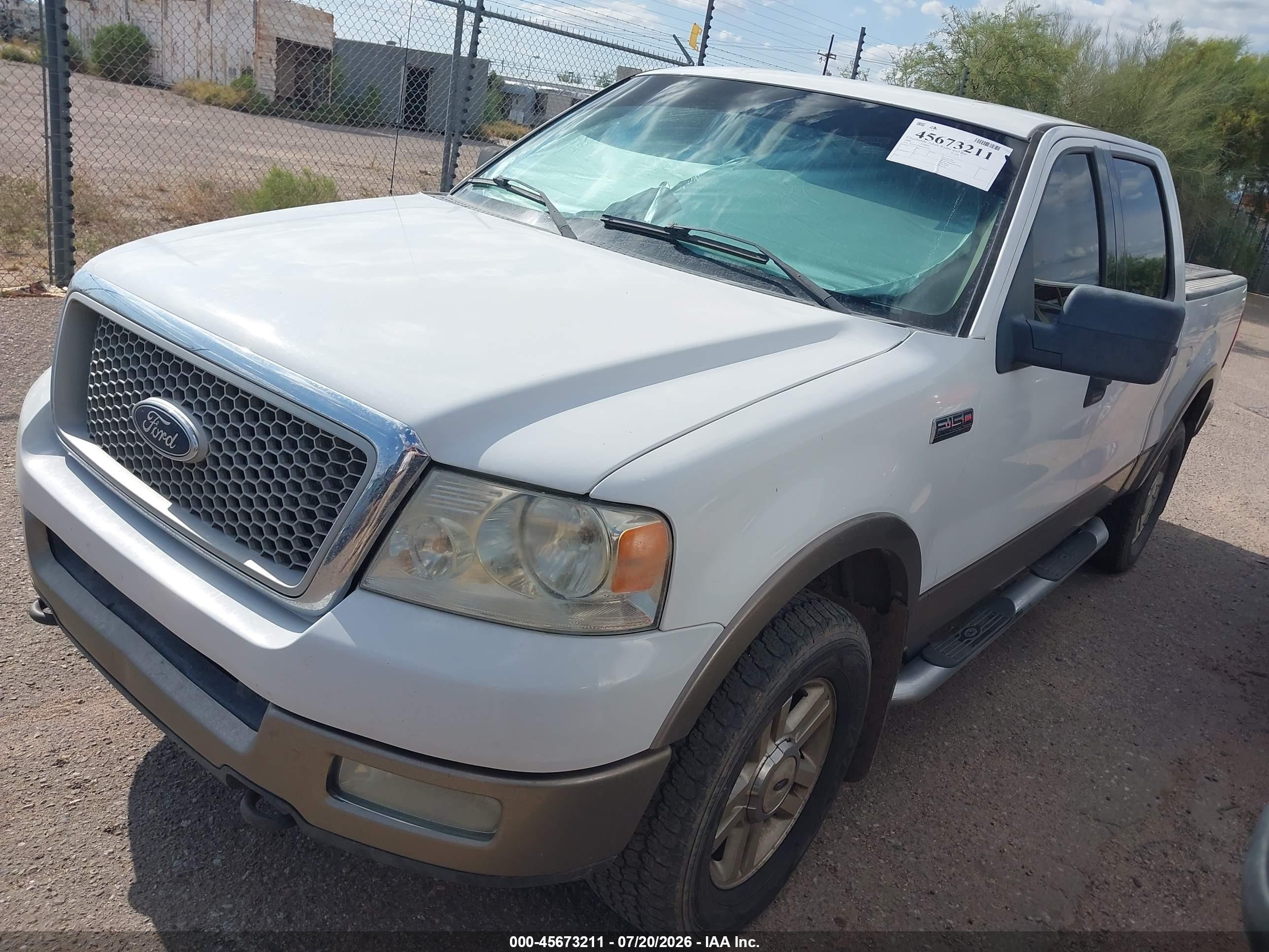 2004 Ford F-150 Fx4/lariat/xlt Белый vin: 1FTPW14594KD67322