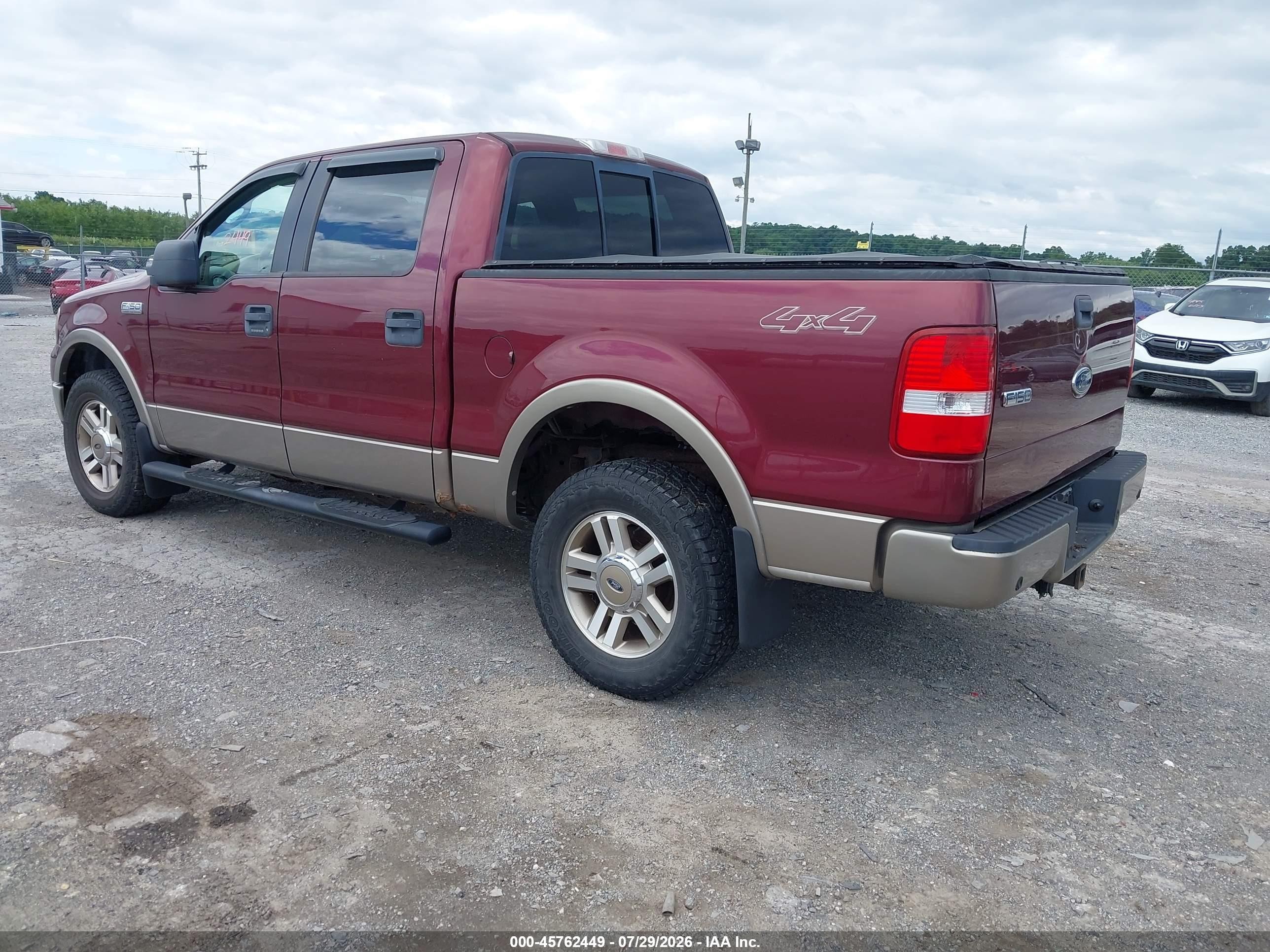 2005 Ford F-150 Fx4/lariat/xlt Maroon vin: 1FTPW14595FA53339