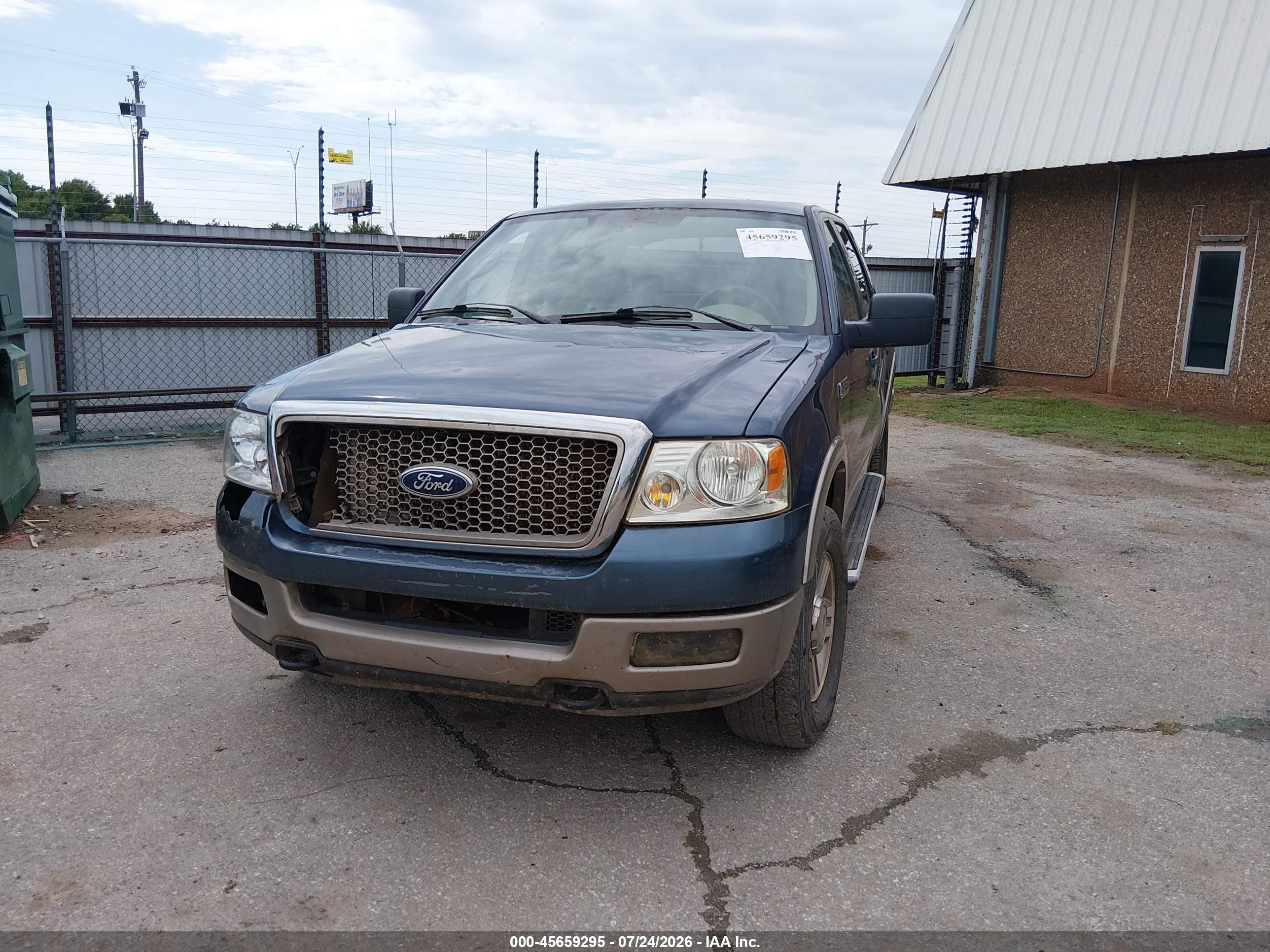 2005 Ford F-150 Fx4/lariat/xlt Blue vin: 1FTPW14595KD31664