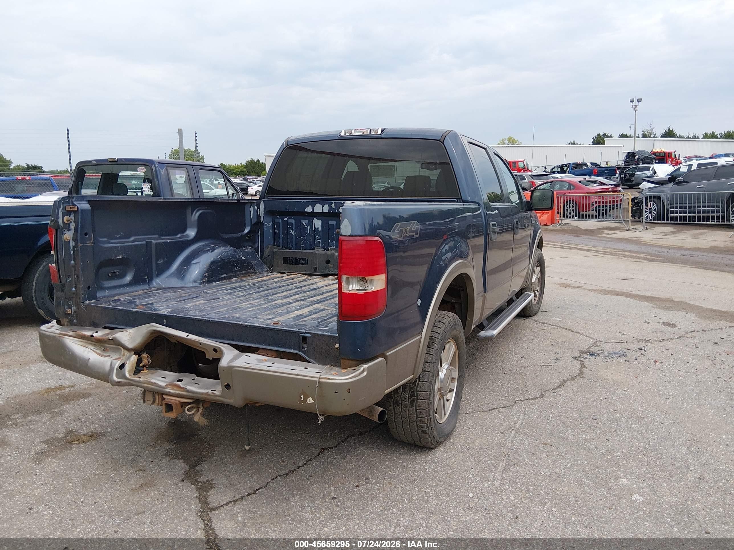 2005 Ford F-150 Fx4/lariat/xlt Blue vin: 1FTPW14595KD31664