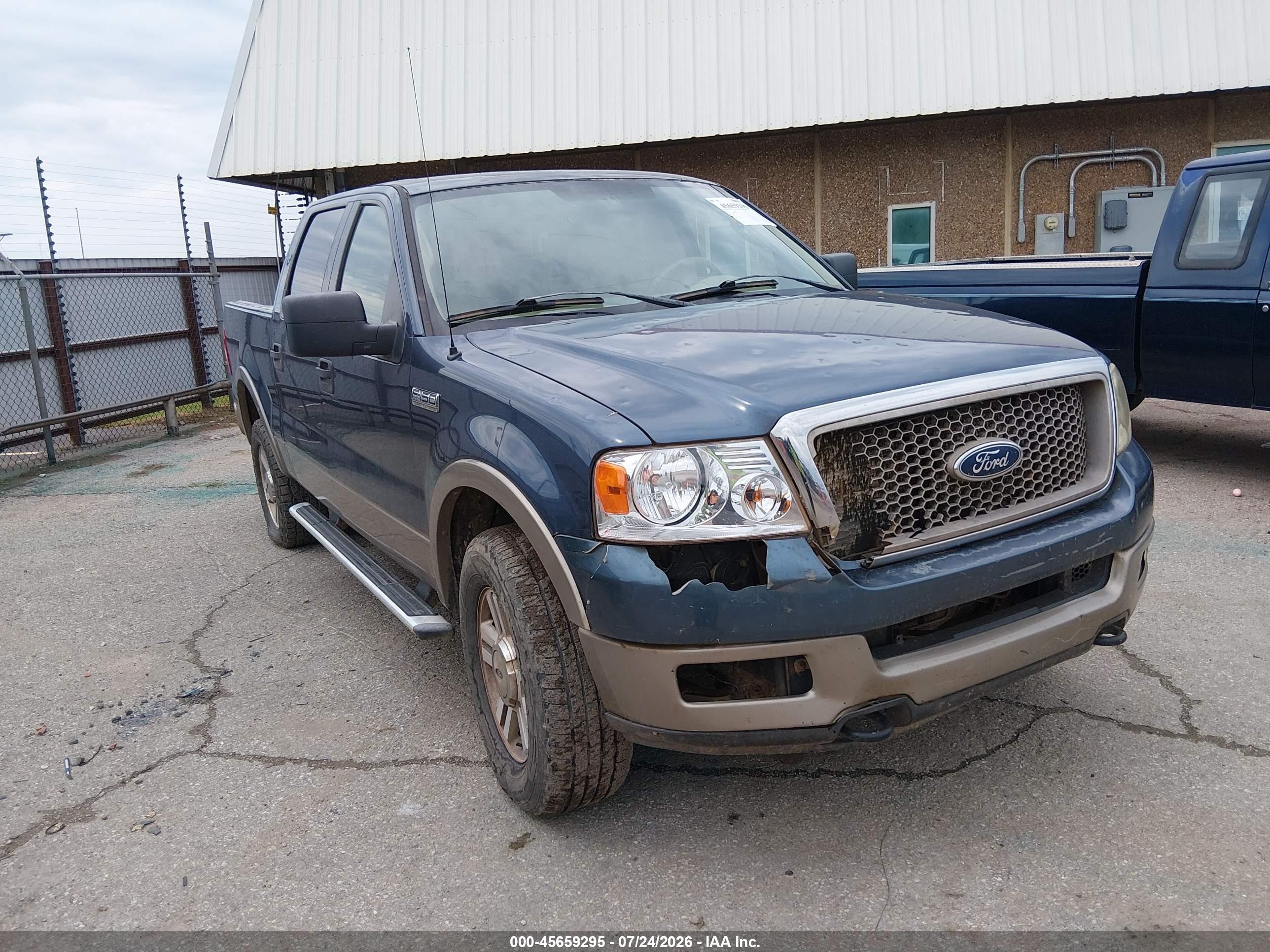 2005 Ford F-150 Fx4/lariat/xlt Blue vin: 1FTPW14595KD31664