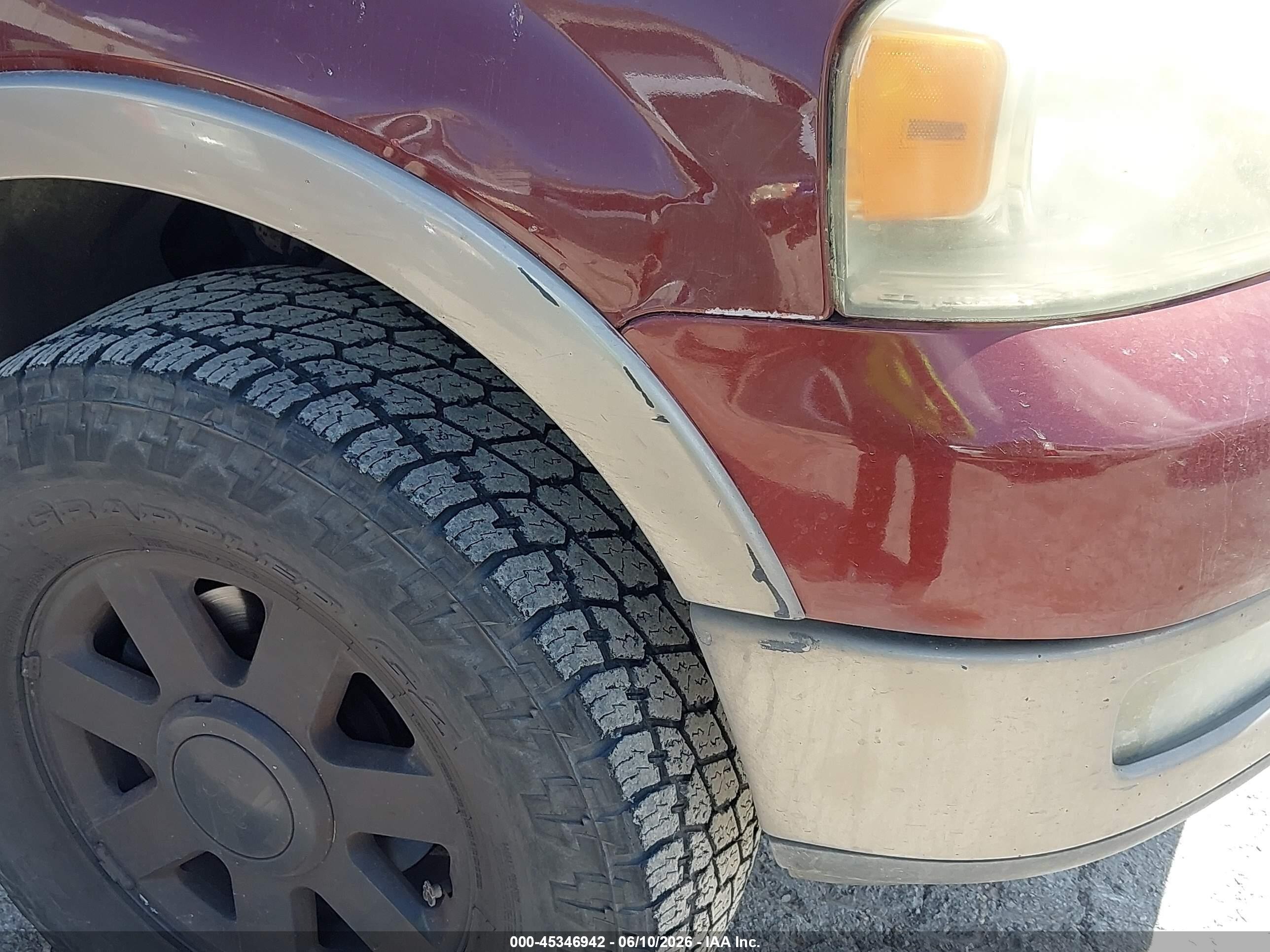2005 Ford F-150 Fx4/lariat/xlt Maroon vin: 1FTPW14595KE63579