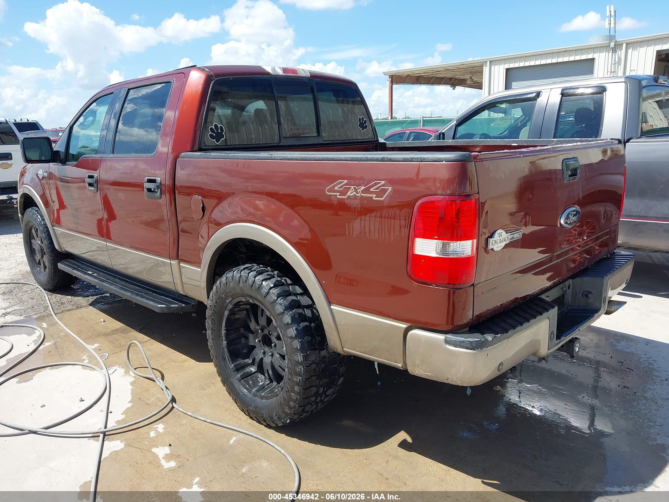 2005 Ford F-150 Fx4/lariat/xlt Maroon vin: 1FTPW14595KE63579