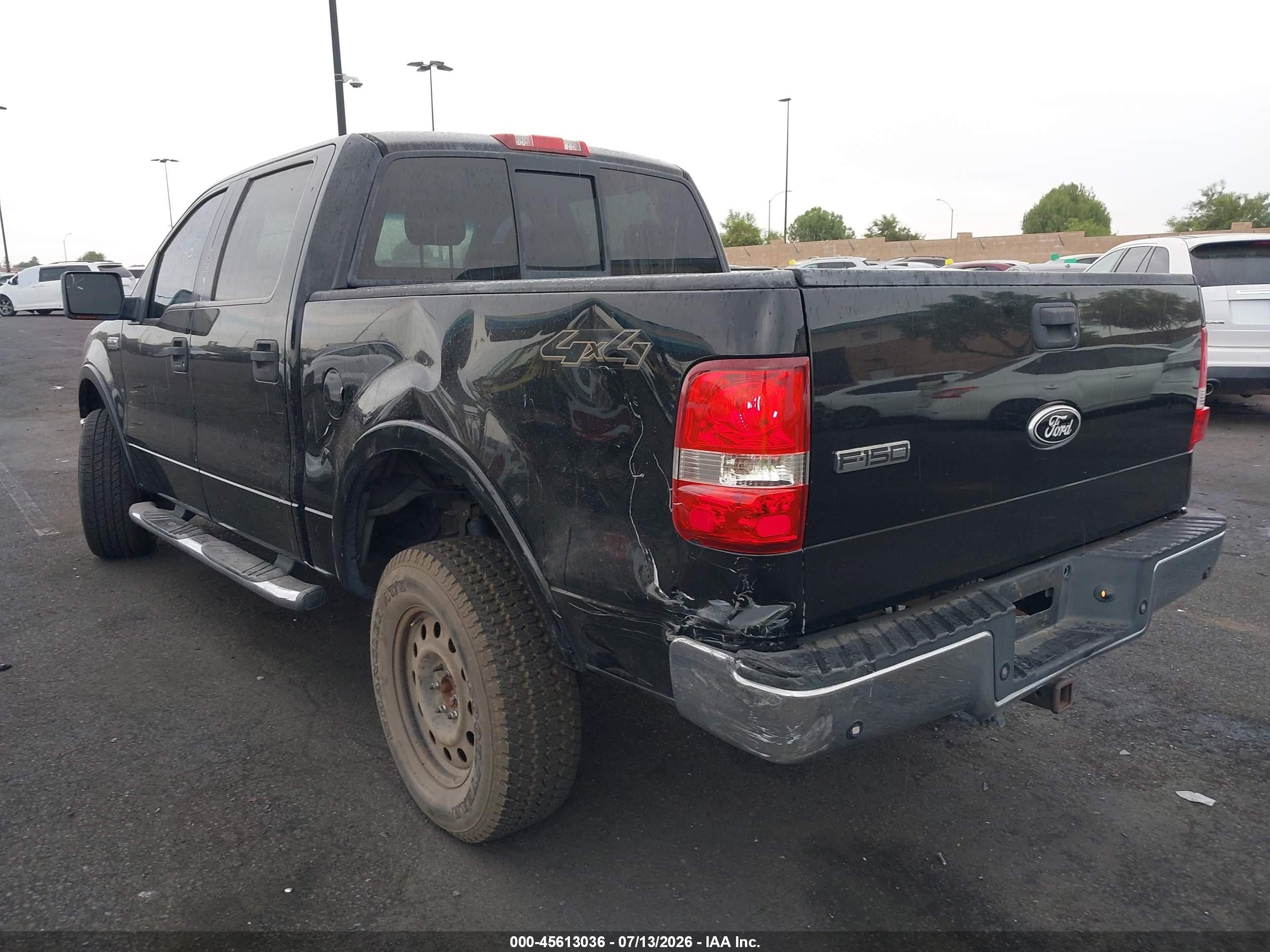 2006 Ford F-150 Fx4/lariat/xlt Black vin: 1FTPW14596KA66780