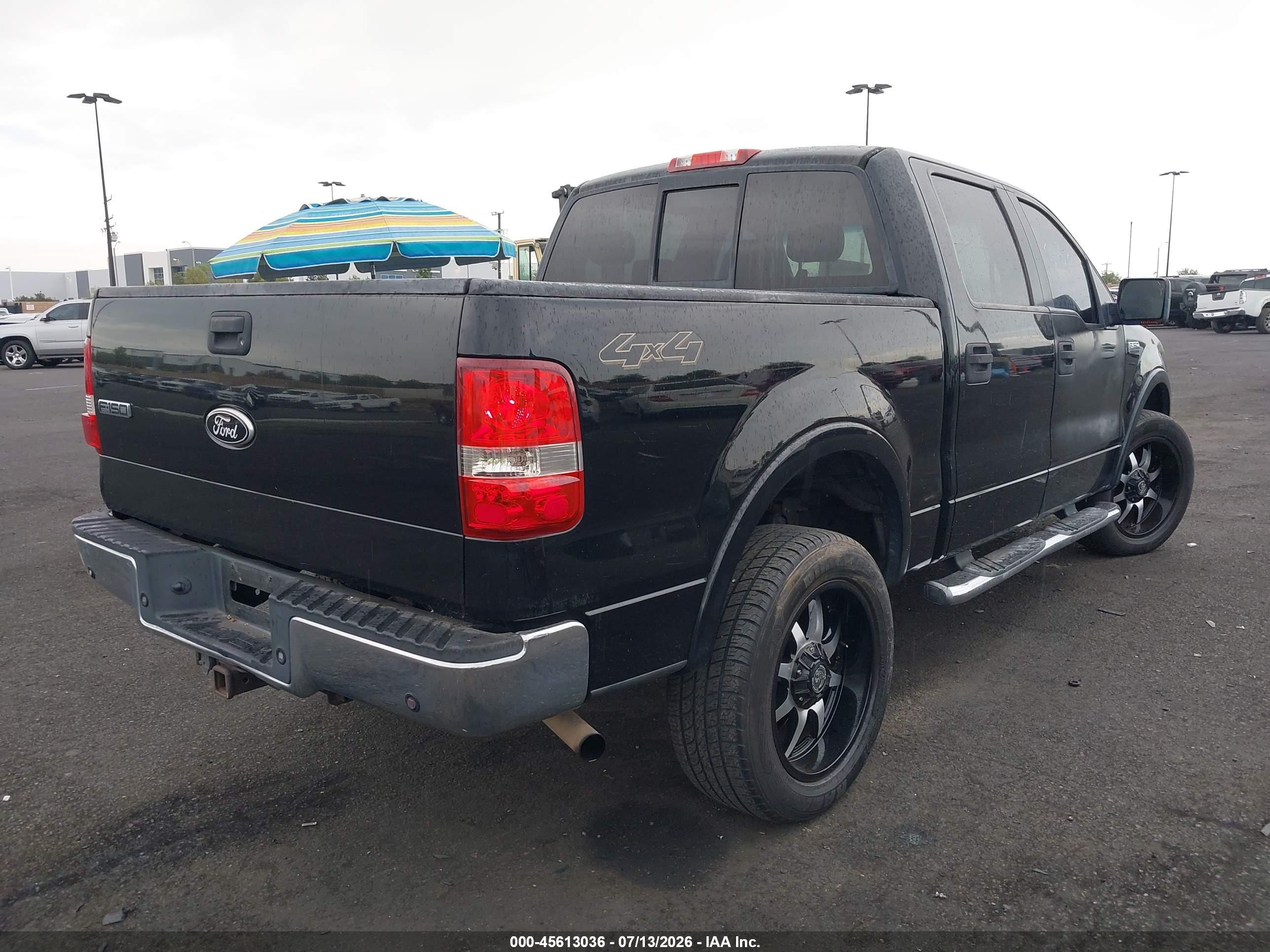 2006 Ford F-150 Fx4/lariat/xlt Black vin: 1FTPW14596KA66780