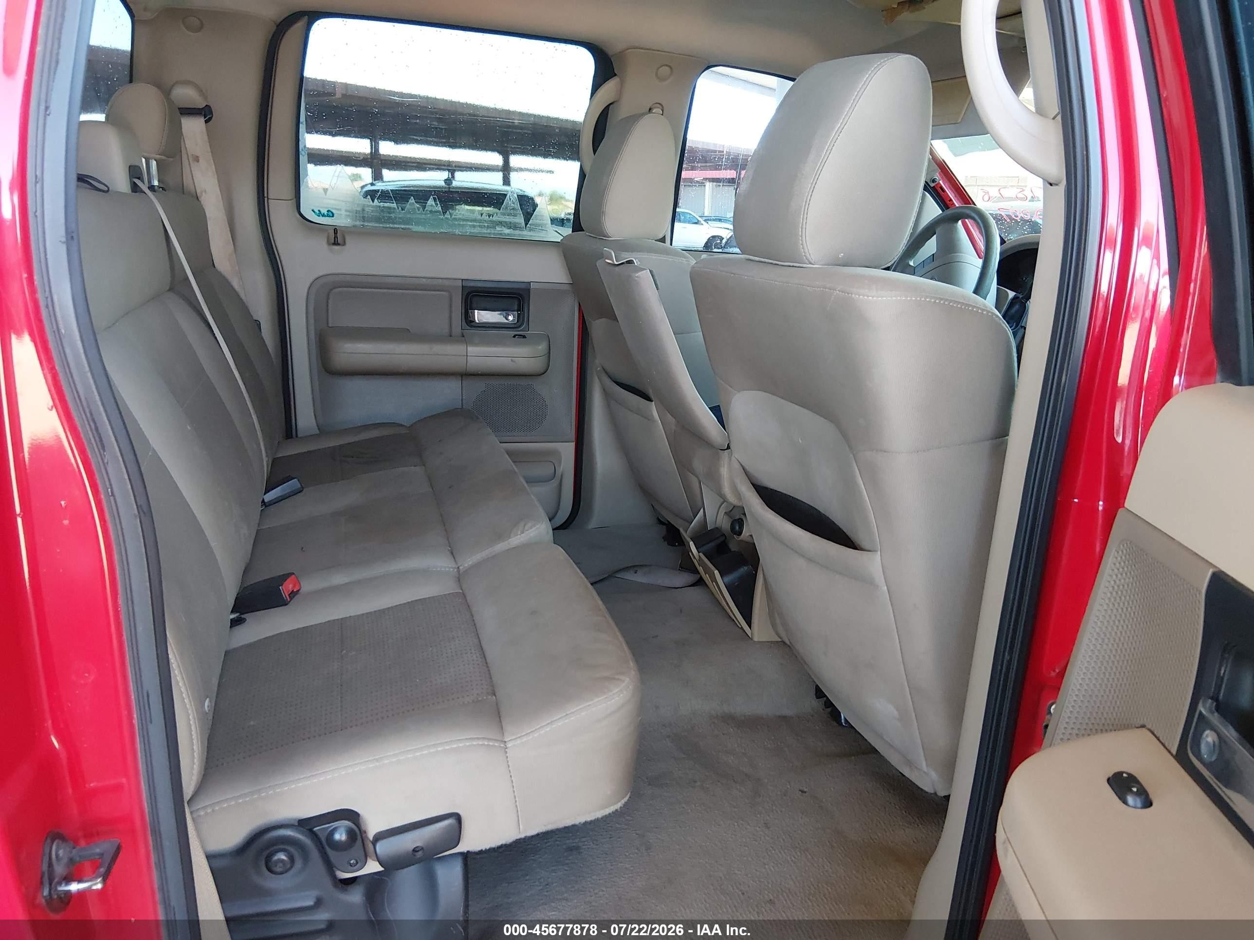 2007 Ford F-150 Fx4/lariat/xlt Red vin: 1FTPW14597KD23163