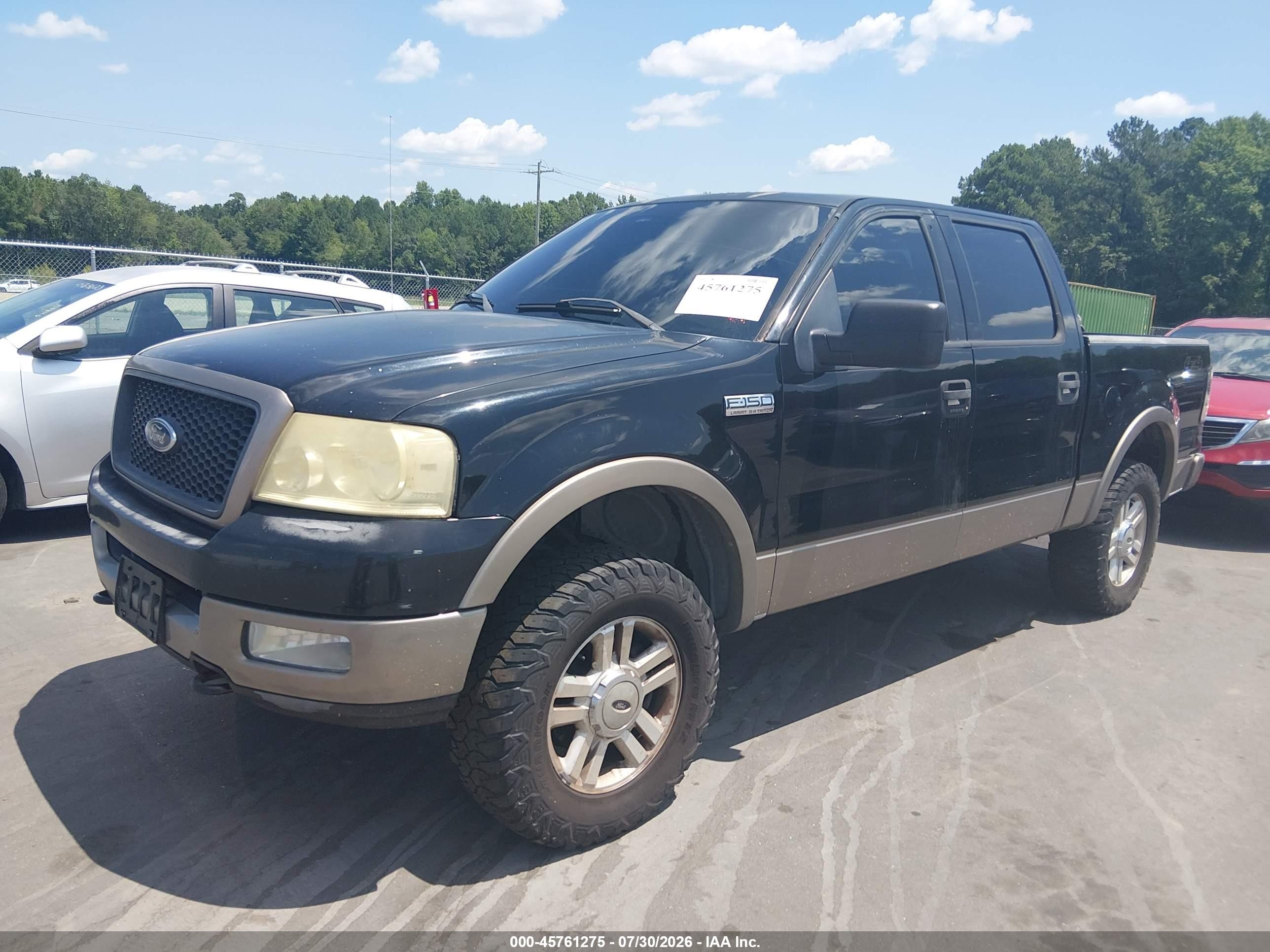 2004 Ford F-150 Fx4/lariat/xlt Black vin: 1FTPW145X4KC07997