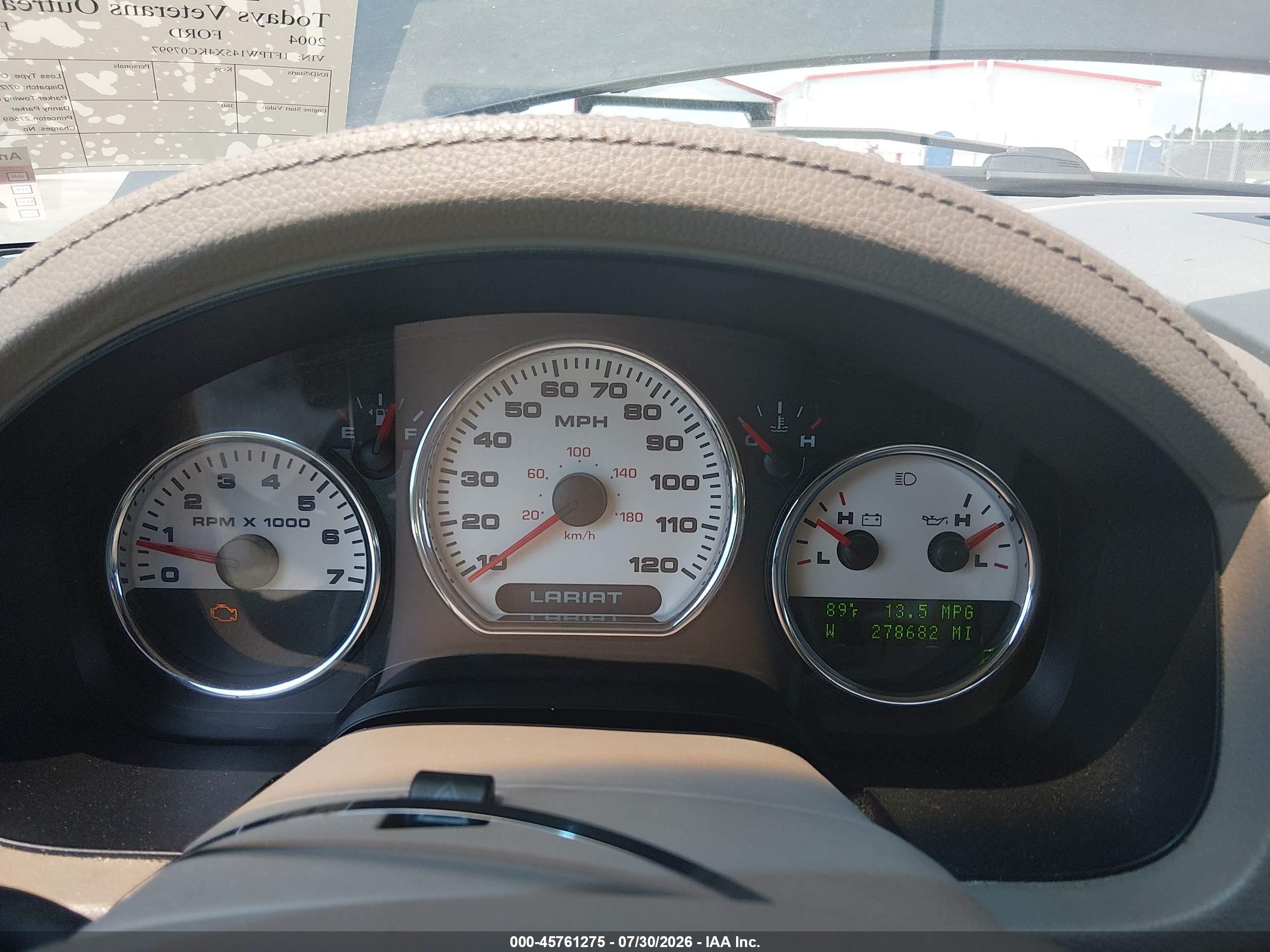 2004 Ford F-150 Fx4/lariat/xlt Black vin: 1FTPW145X4KC07997