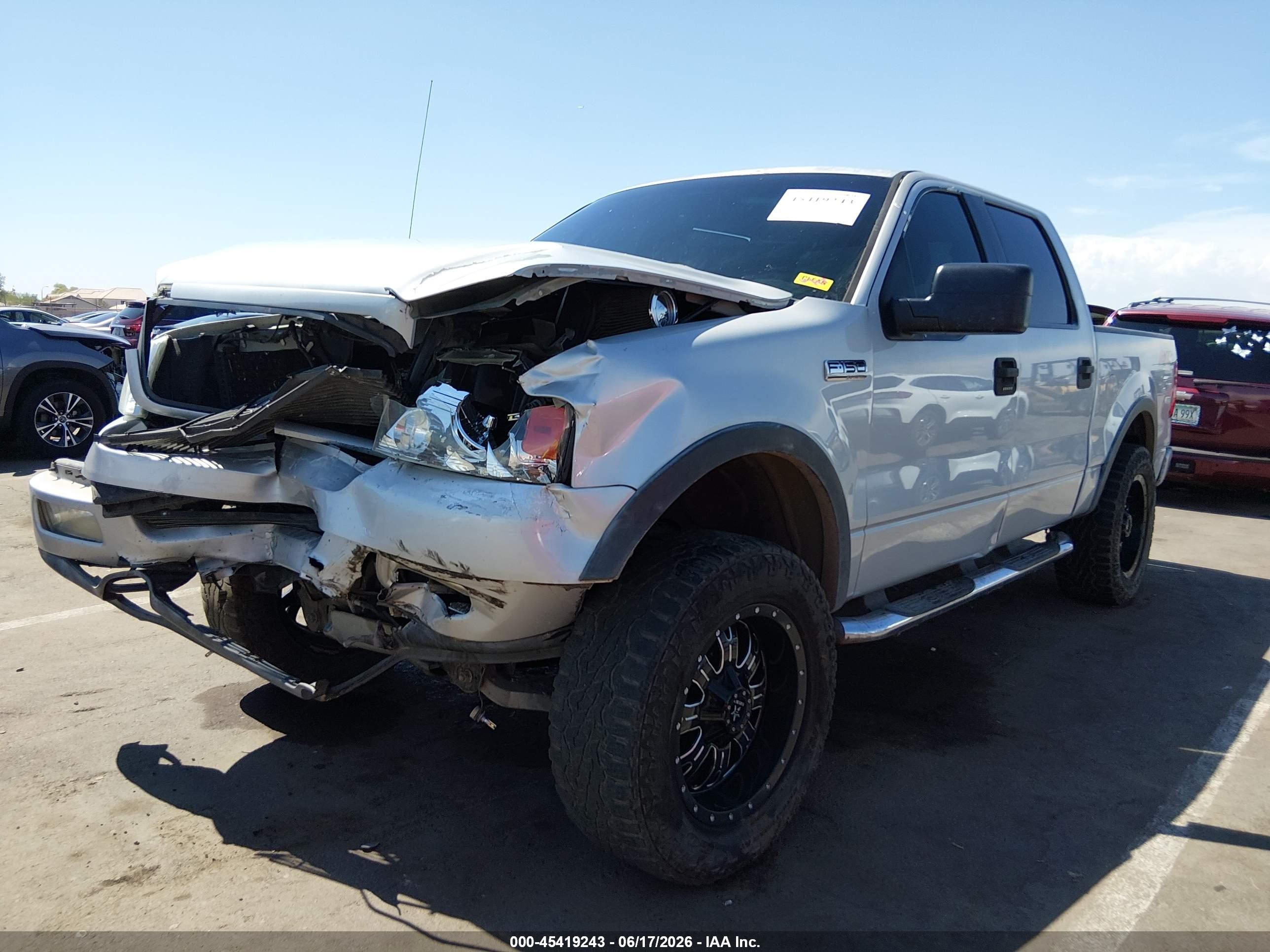 2004 Ford F-150 Fx4/lariat/xlt Silver vin: 1FTPW145X4KC42295