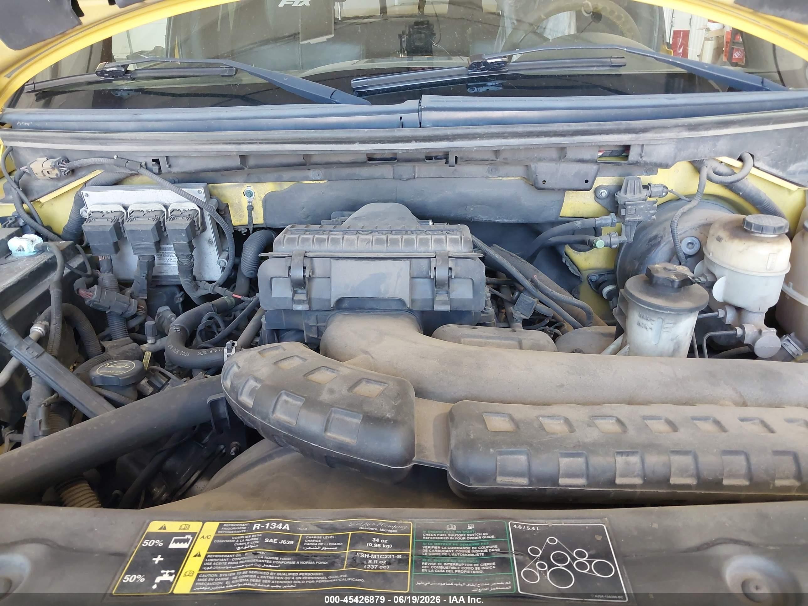 2004 Ford F-150 Fx4/lariat/xlt Yellow vin: 1FTPW145X4KD03211