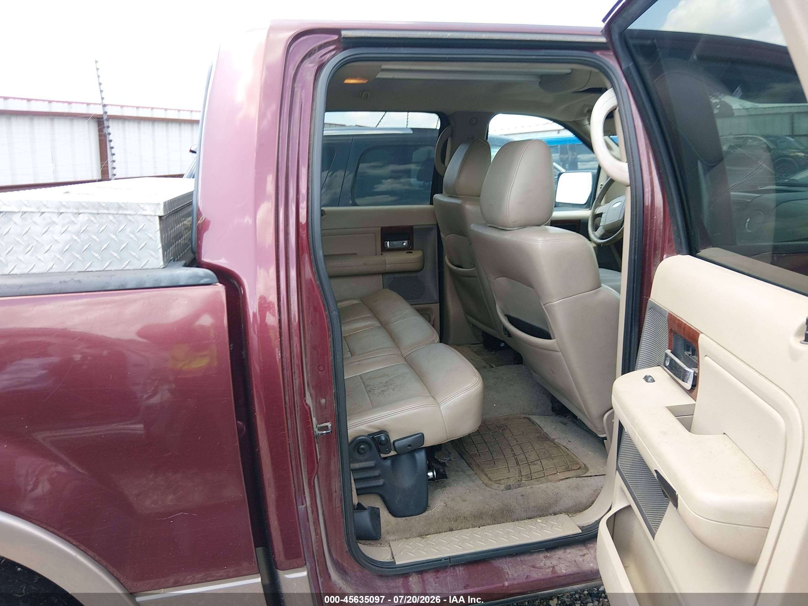 2005 Ford F-150 Fx4/lariat/xlt Maroon vin: 1FTPW145X5FA65841