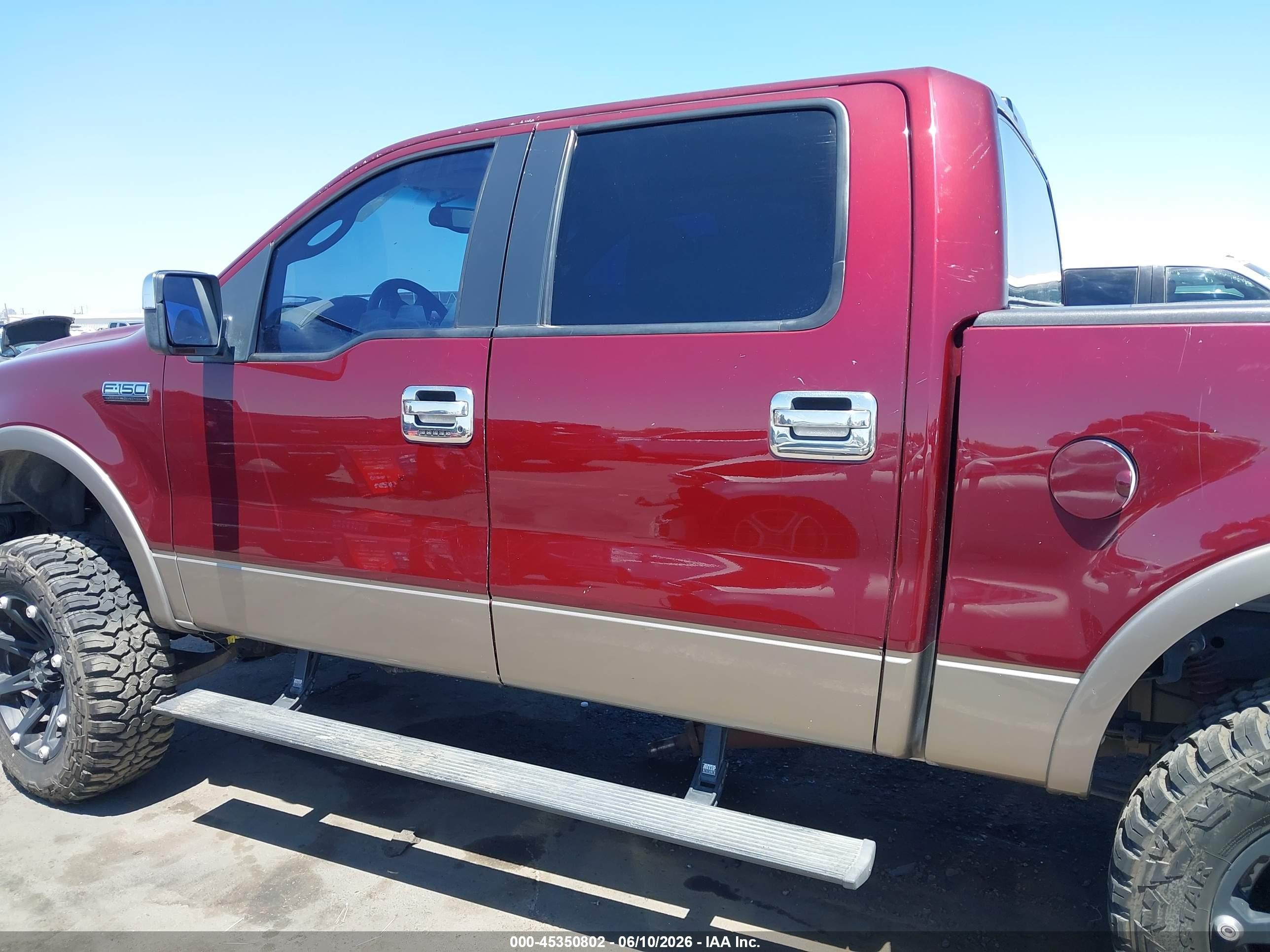 2005 Ford F-150 Fx4/lariat/xlt Maroon vin: 1FTPW145X5FA85037