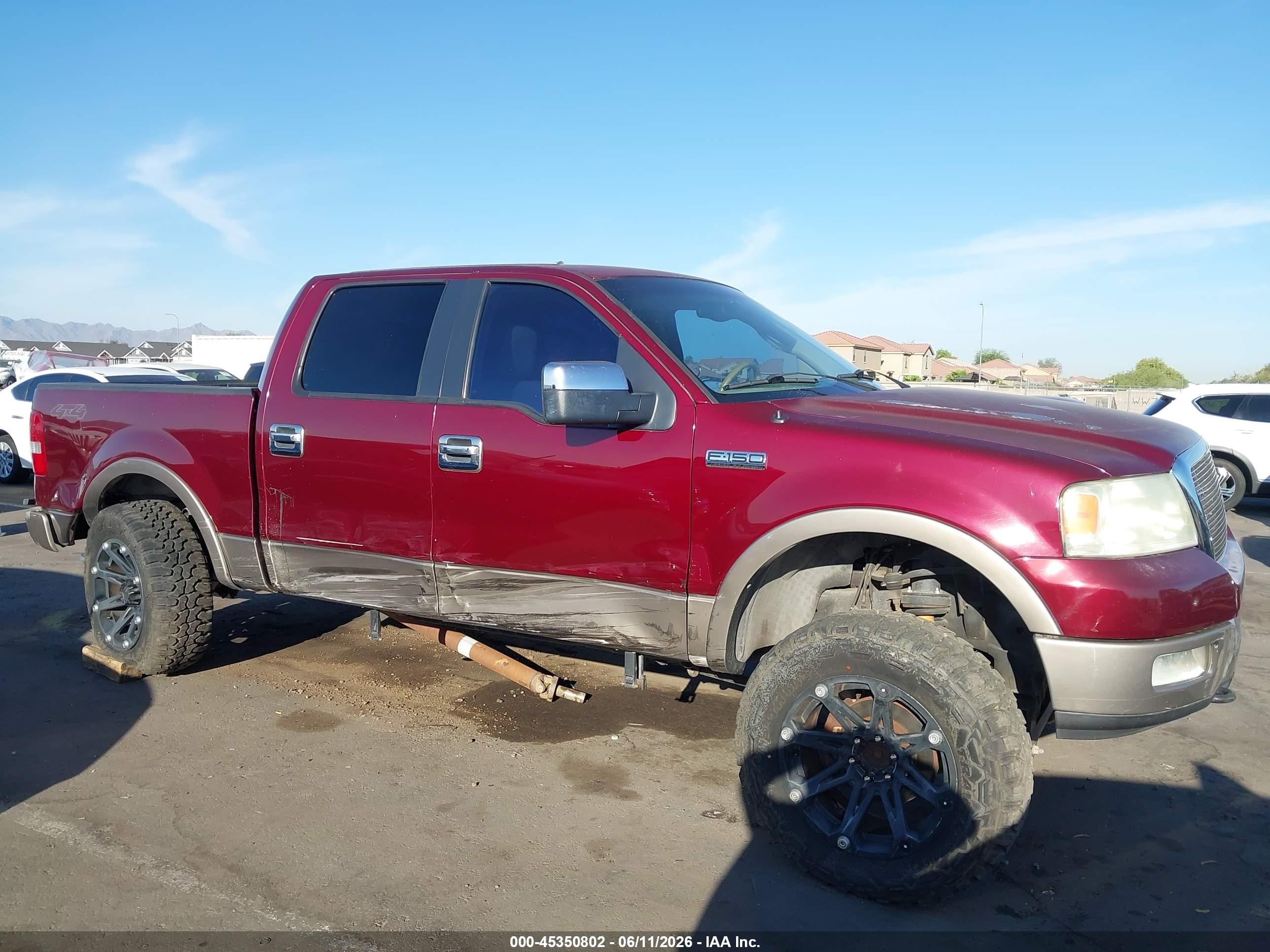 2005 Ford F-150 Fx4/lariat/xlt Maroon vin: 1FTPW145X5FA85037