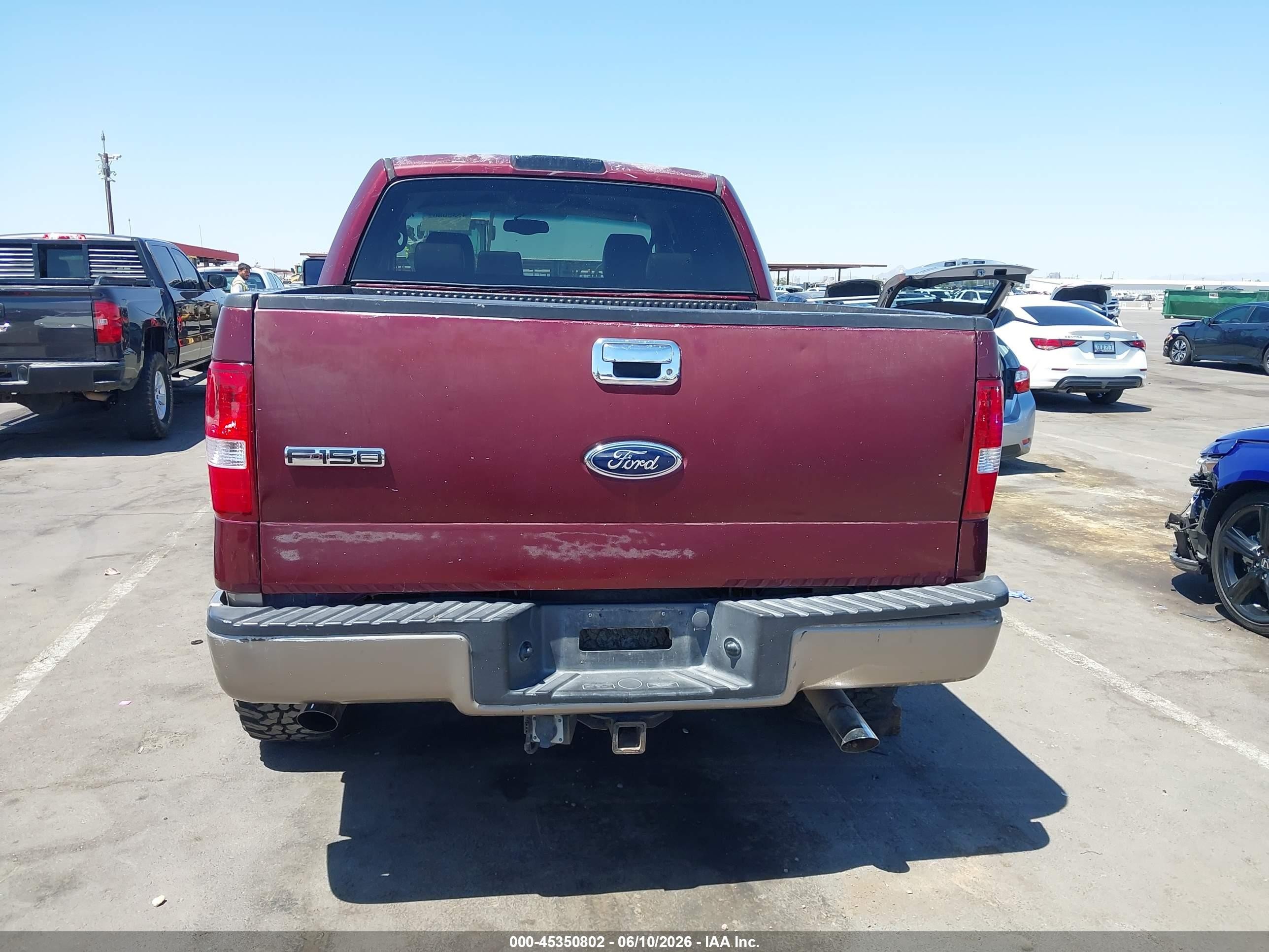 2005 Ford F-150 Fx4/lariat/xlt Maroon vin: 1FTPW145X5FA85037