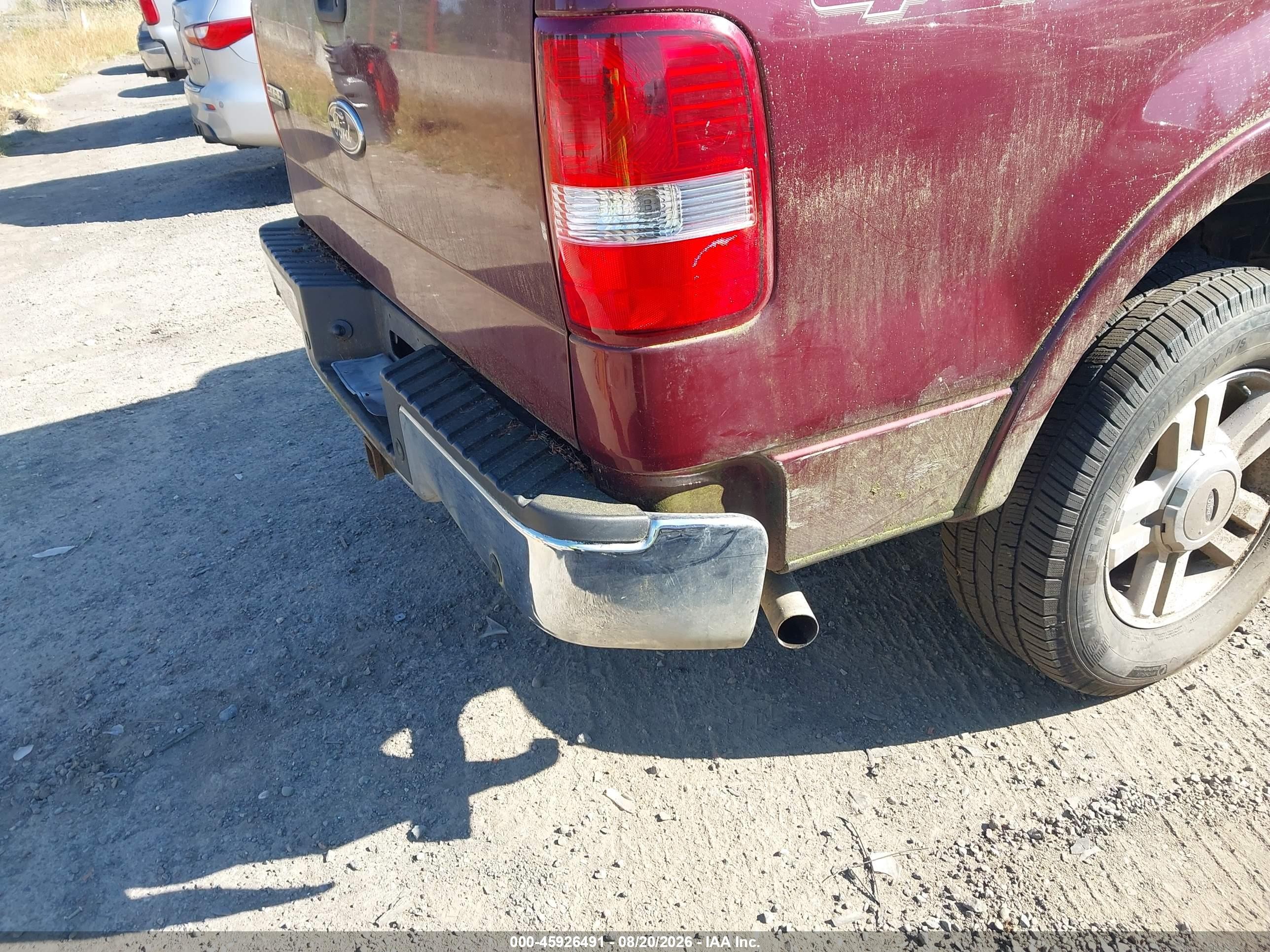 2005 Ford F-150 Fx4/lariat/xlt Maroon vin: 1FTPW145X5FB31272