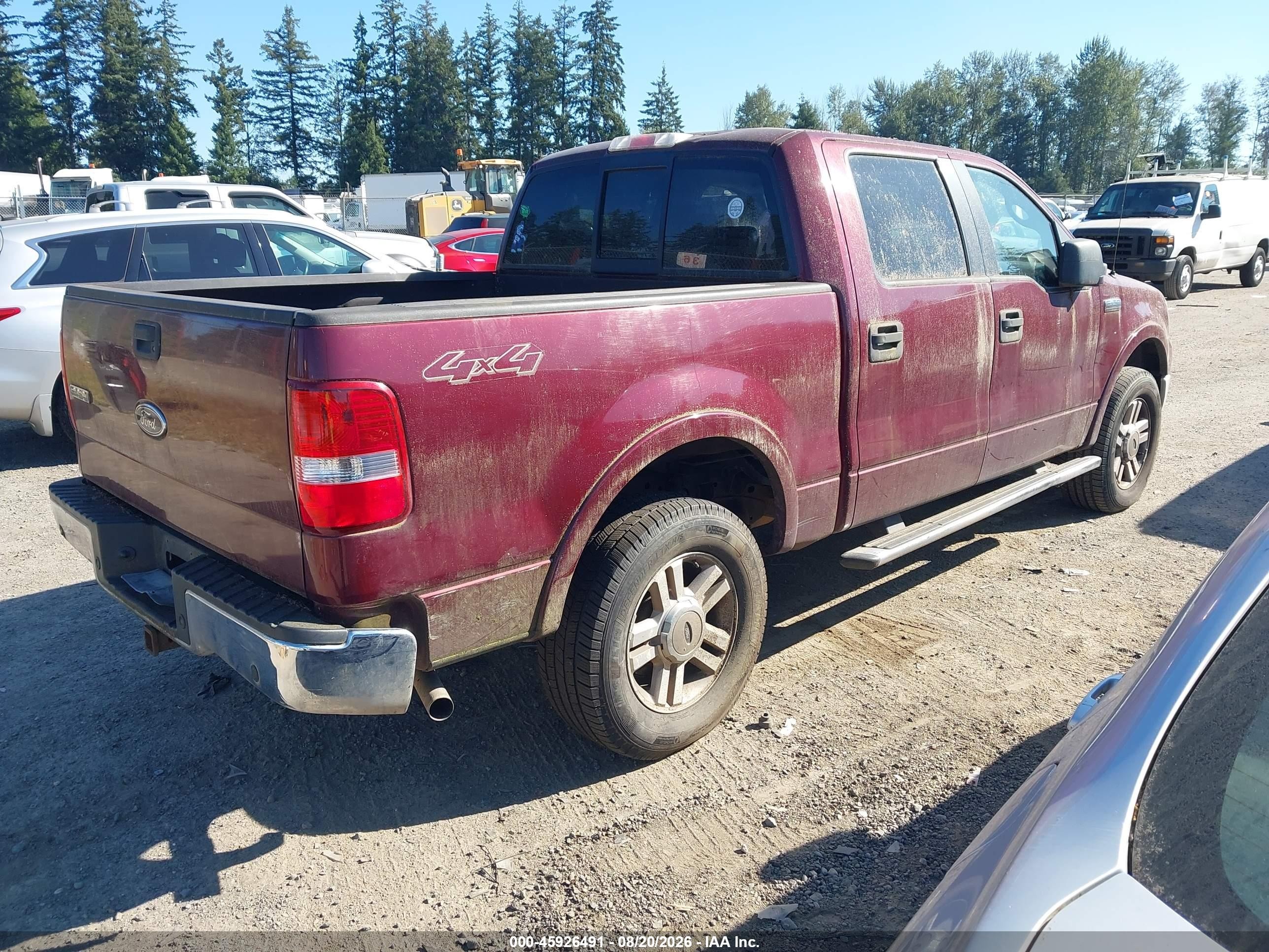 2005 Ford F-150 Fx4/lariat/xlt Maroon vin: 1FTPW145X5FB31272