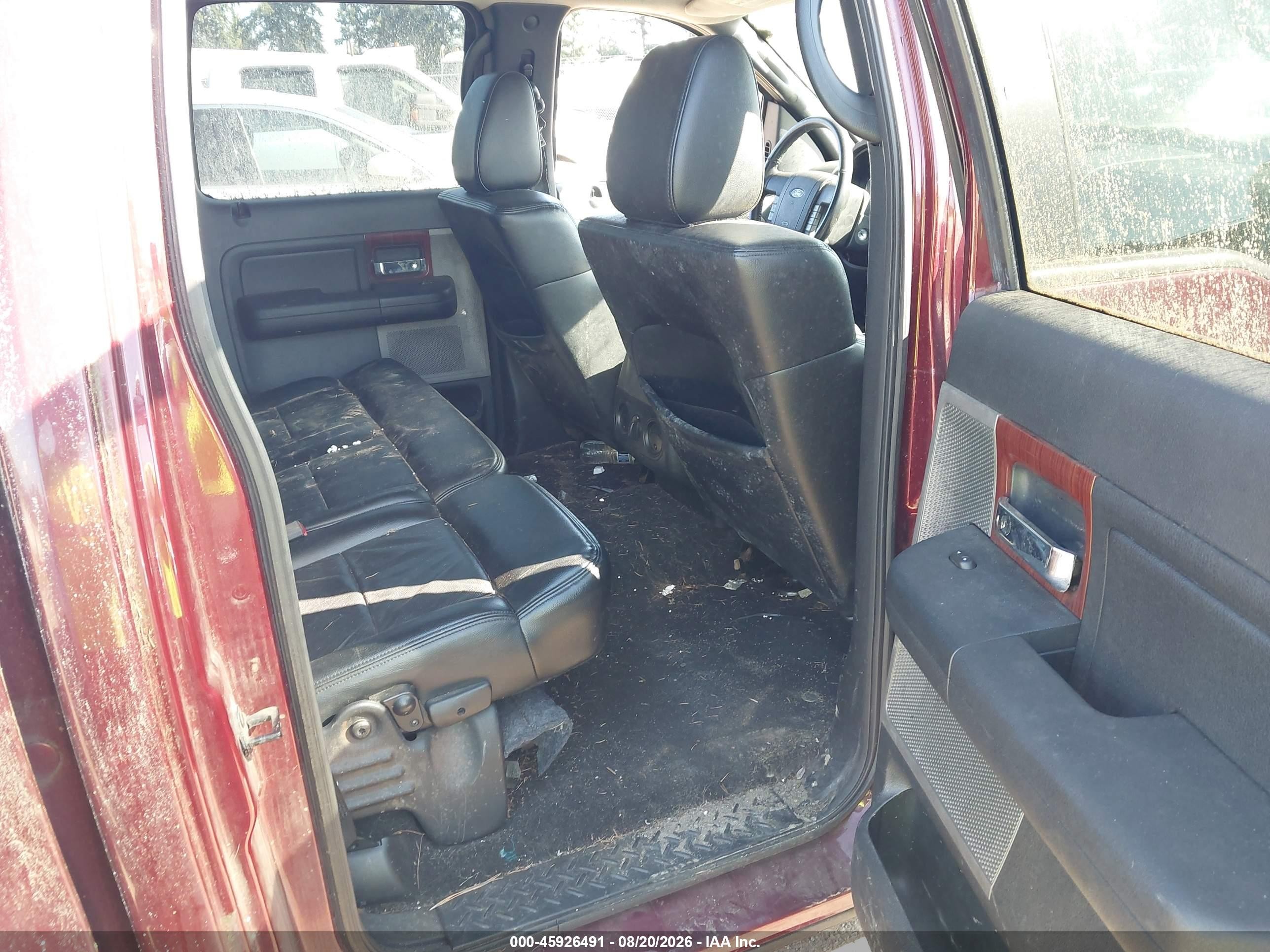 2005 Ford F-150 Fx4/lariat/xlt Maroon vin: 1FTPW145X5FB31272