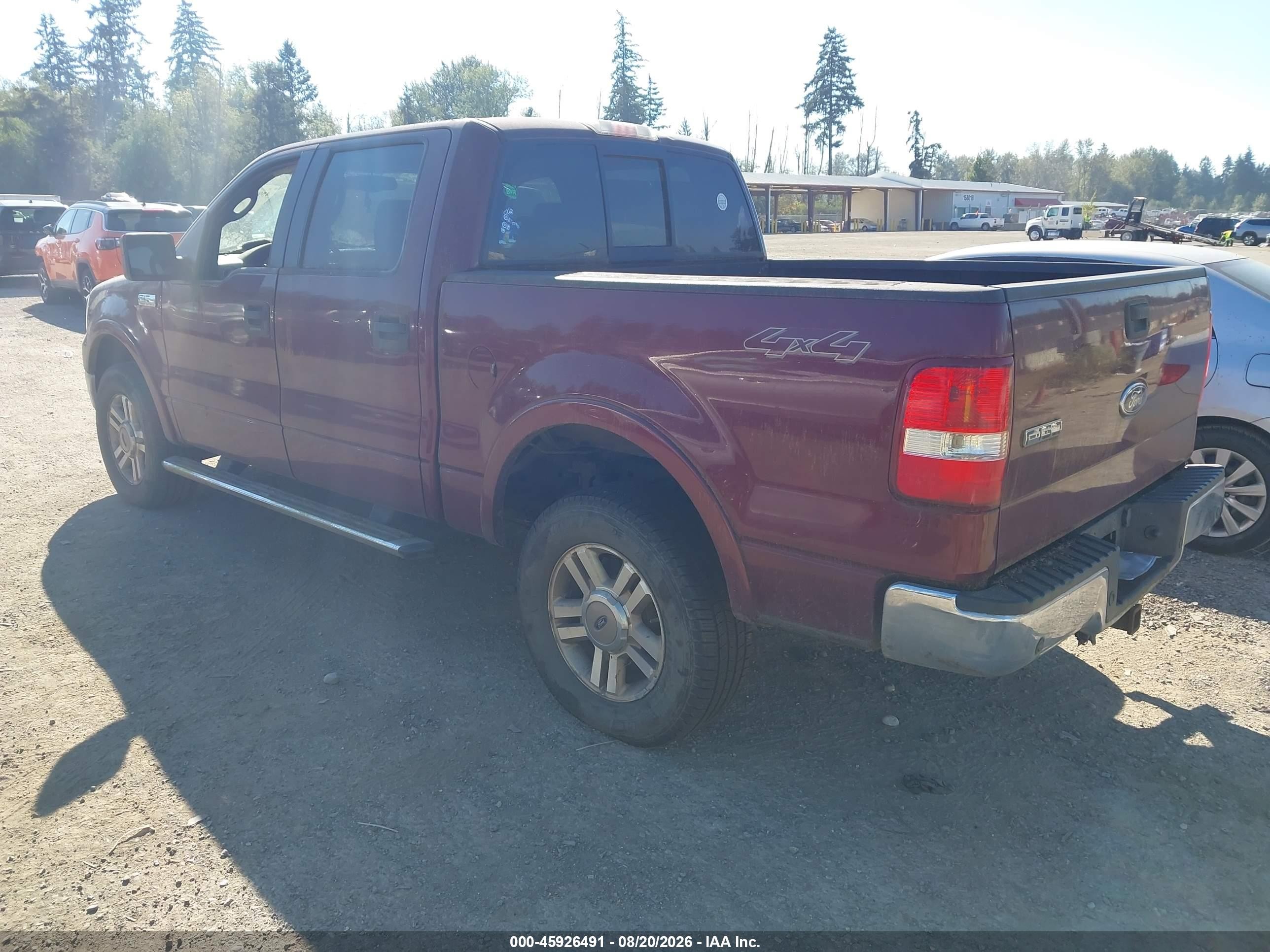 2005 Ford F-150 Fx4/lariat/xlt Maroon vin: 1FTPW145X5FB31272