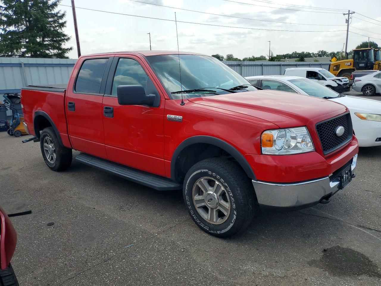 2005 Ford F-150 Red vin: 1FTPW145X5FB73196
