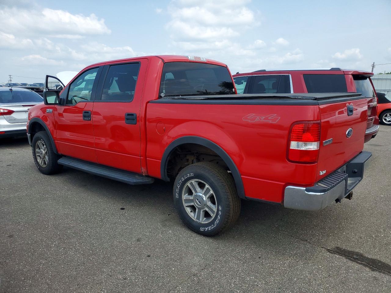 2005 Ford F-150 Red vin: 1FTPW145X5FB73196