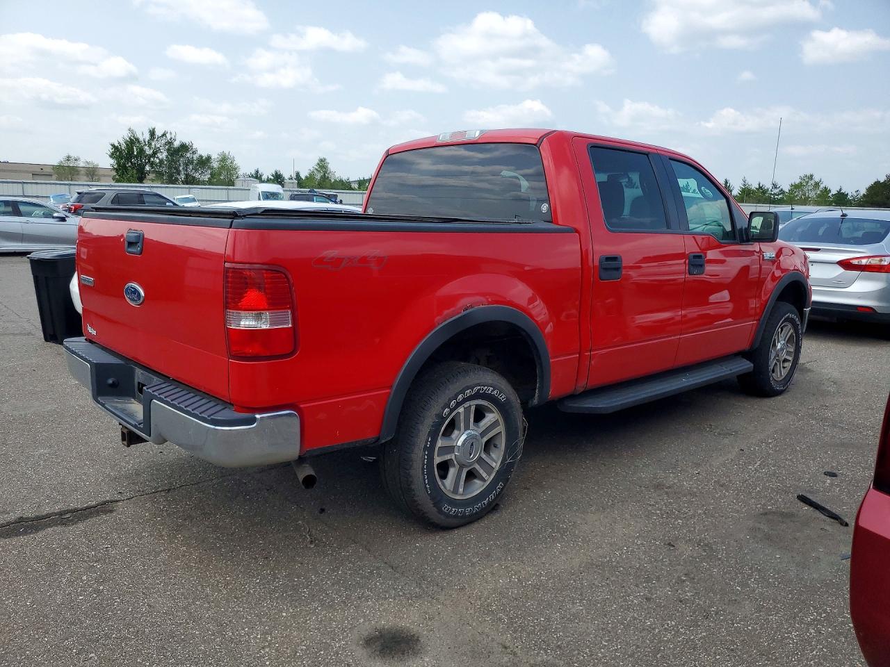 2005 Ford F-150 Red vin: 1FTPW145X5FB73196