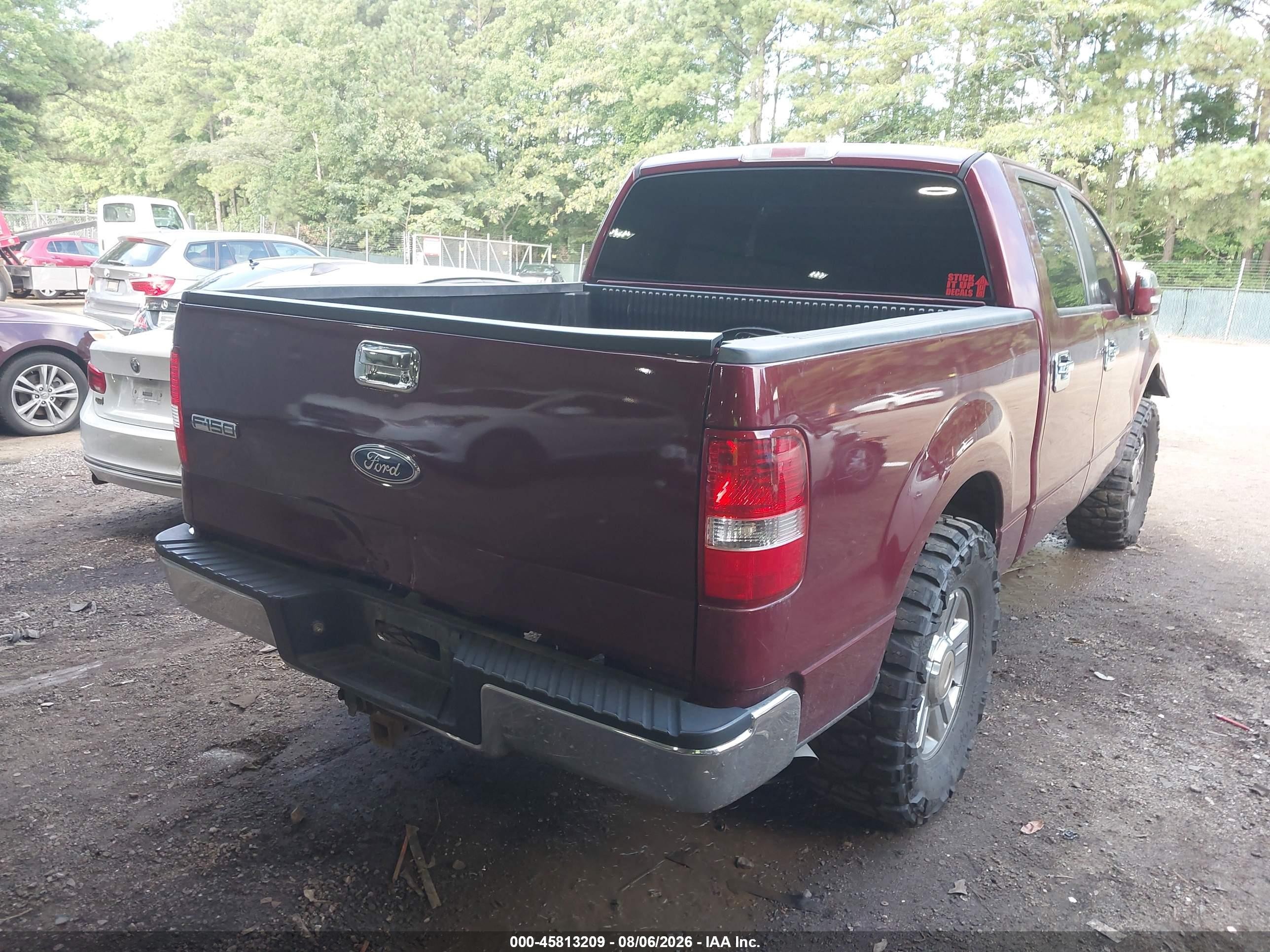 2005 Ford F-150 Fx4/lariat/xlt Burgundy vin: 1FTPW145X5KE36830