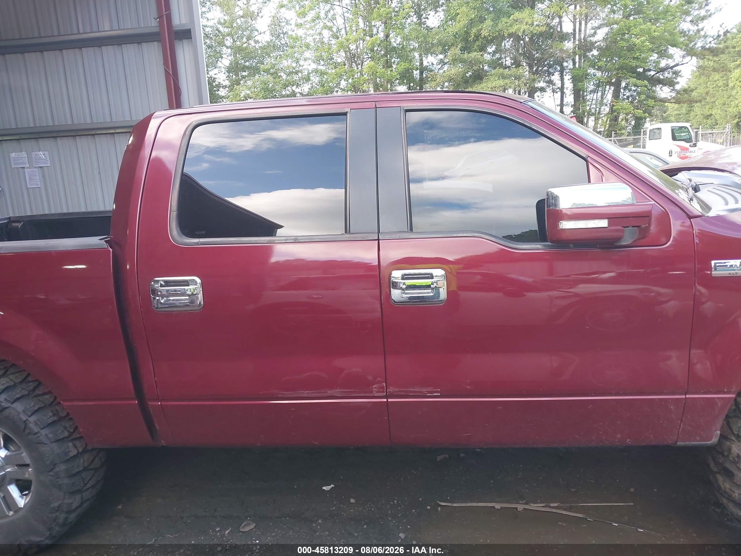 2005 Ford F-150 Fx4/lariat/xlt Burgundy vin: 1FTPW145X5KE36830