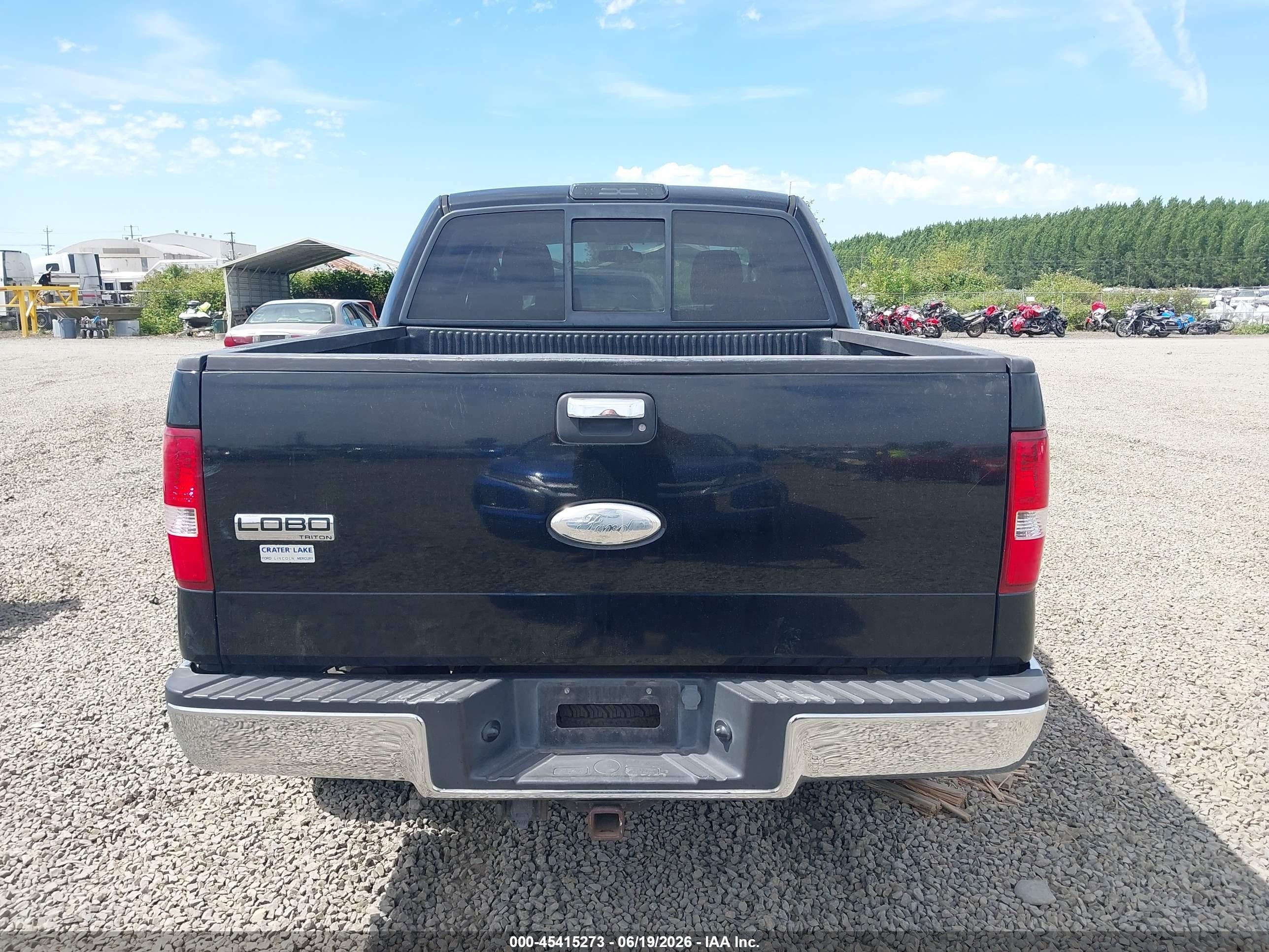 2006 Ford F-150 Fx4/lariat/xlt Black vin: 1FTPW145X6FB47845