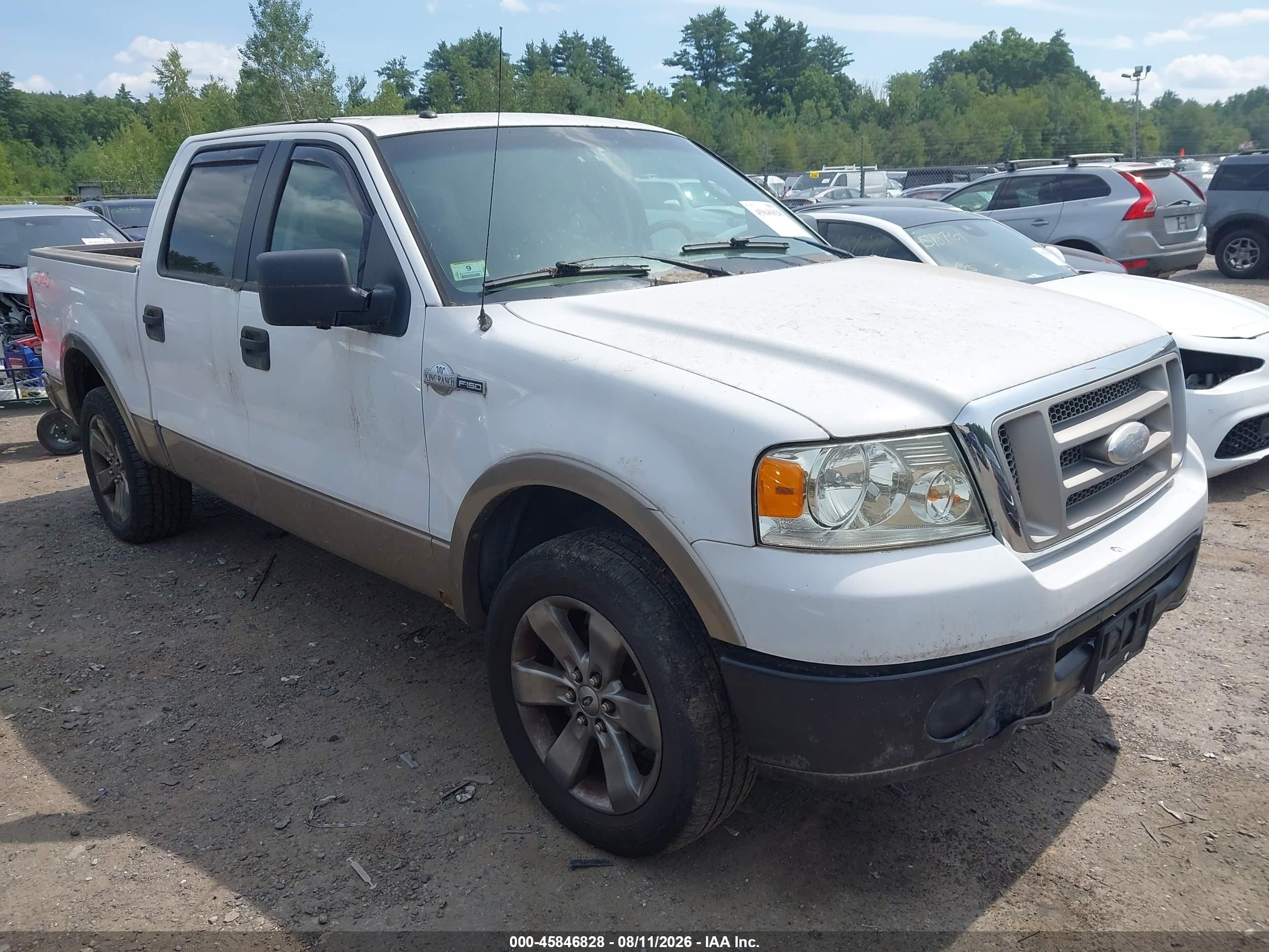 2006 Ford F-150 Fx4/lariat/xlt Белый vin: 1FTPW145X6KC02592