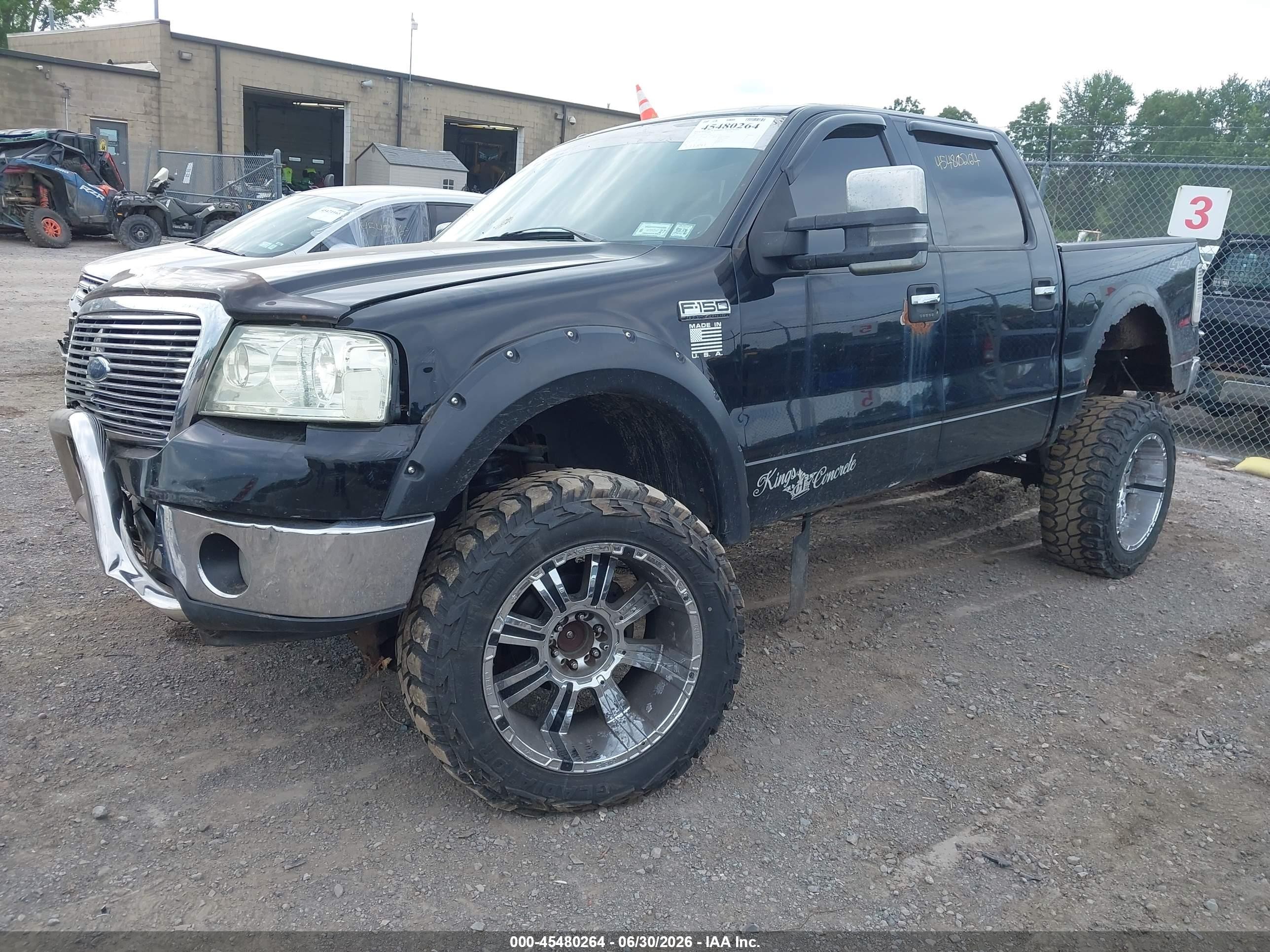 2007 Ford F-150 Fx4/lariat/xlt Black vin: 1FTPW145X7FA23205