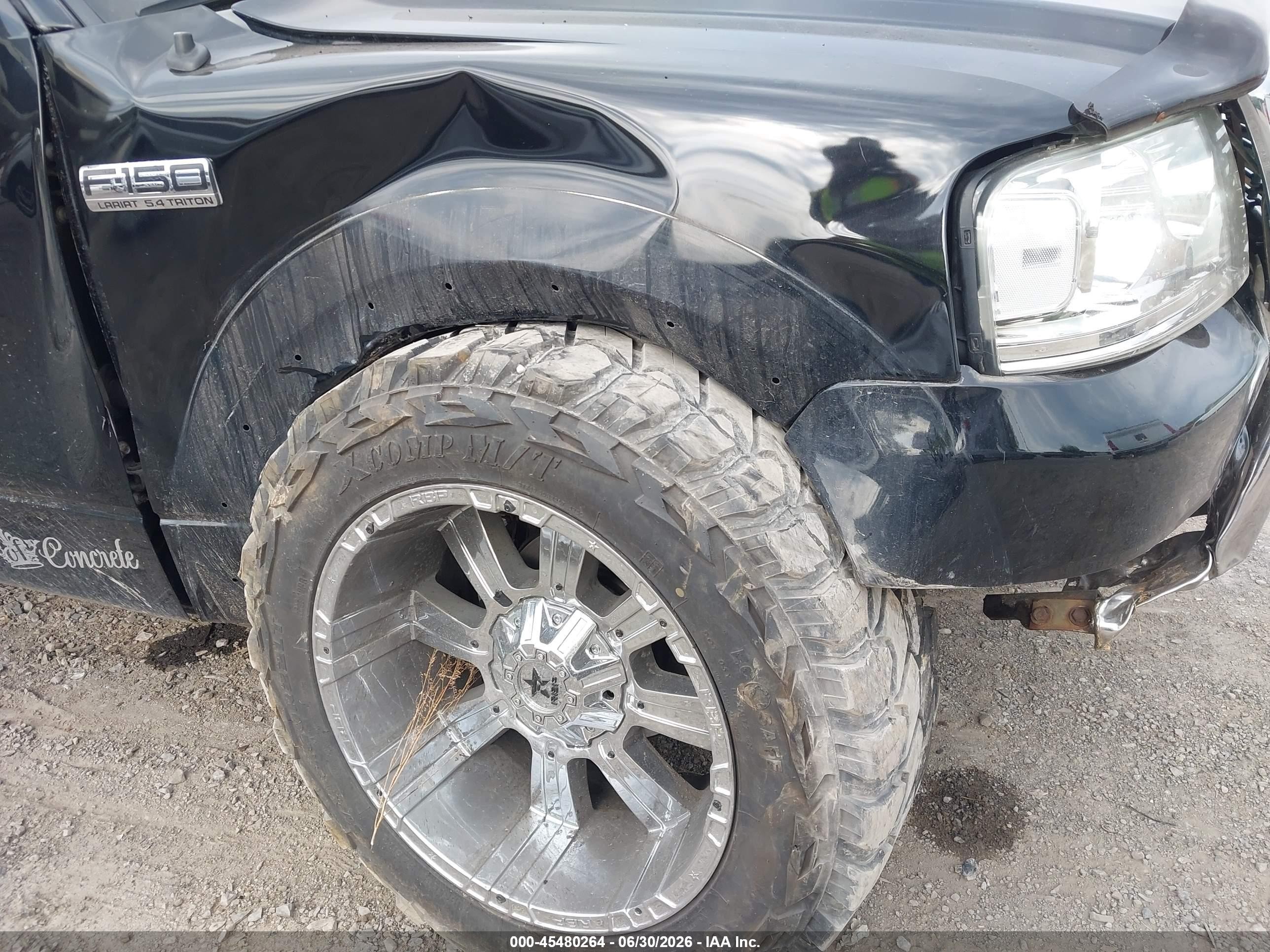 2007 Ford F-150 Fx4/lariat/xlt Black vin: 1FTPW145X7FA23205
