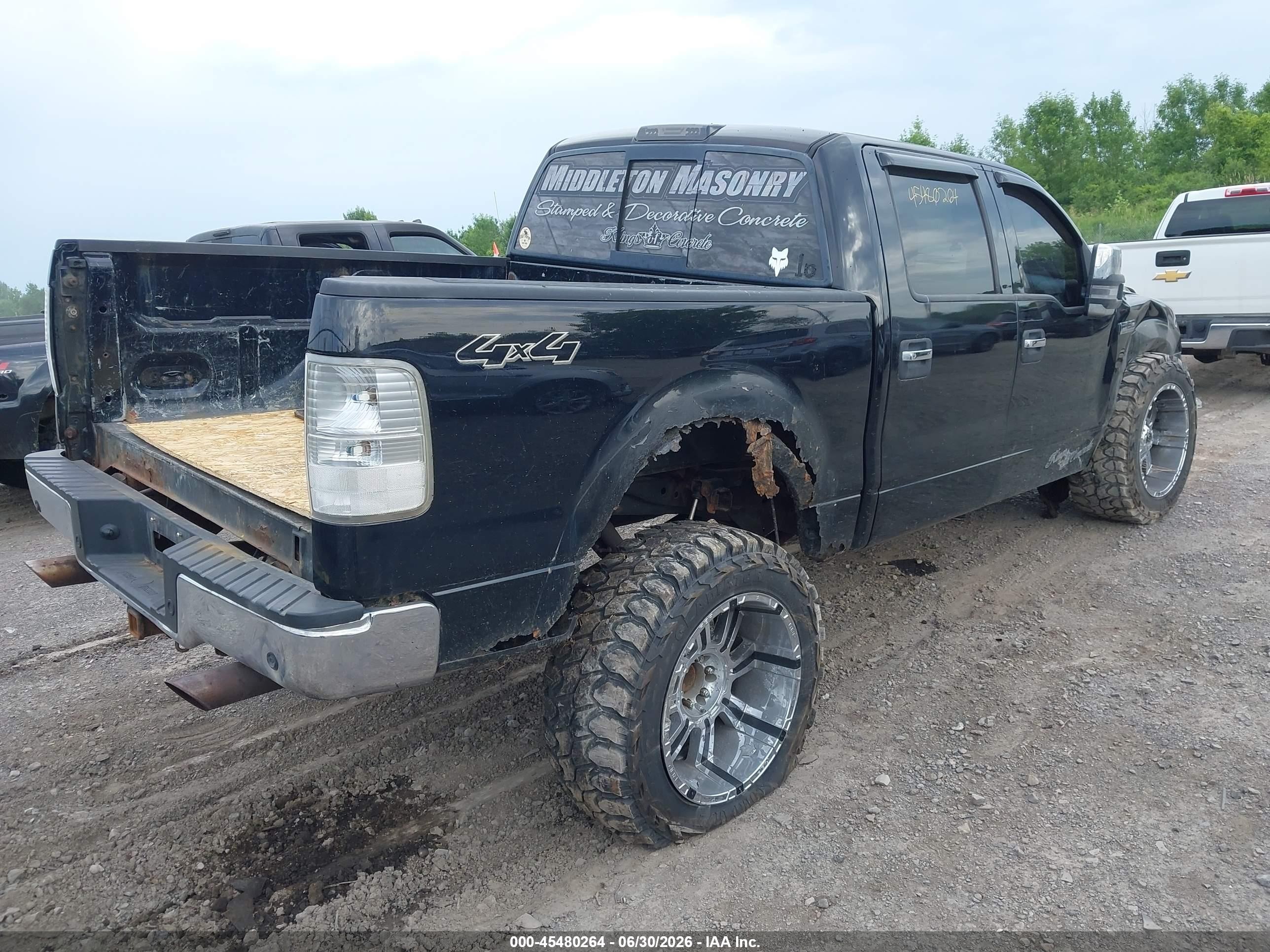 2007 Ford F-150 Fx4/lariat/xlt Black vin: 1FTPW145X7FA23205