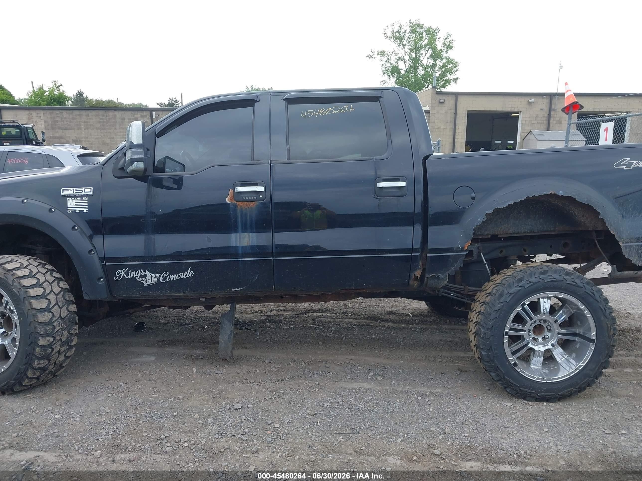 2007 Ford F-150 Fx4/lariat/xlt Black vin: 1FTPW145X7FA23205
