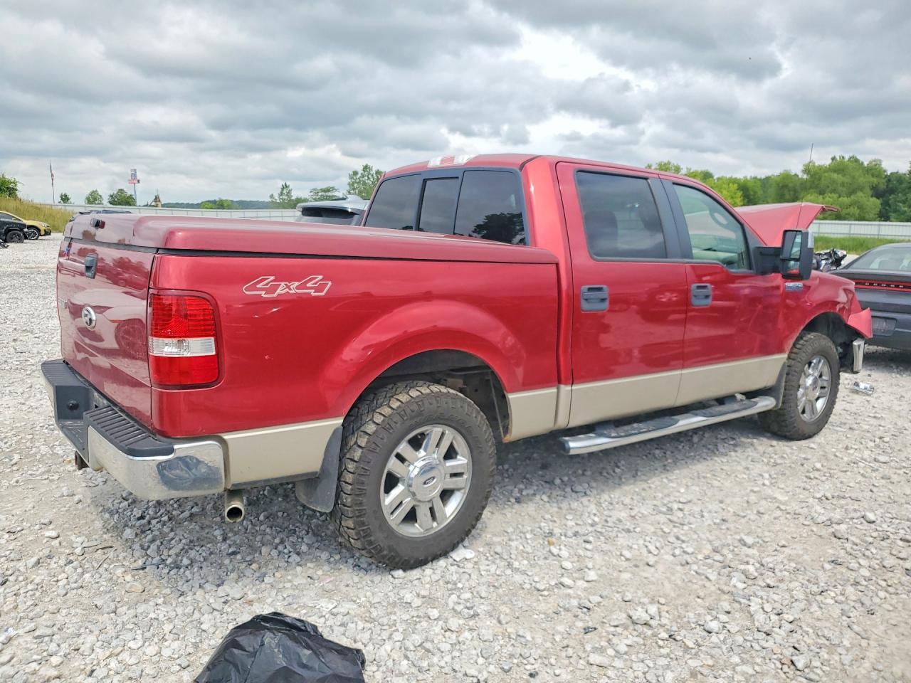 2008 Ford F150 Supercrew Burgundy vin: 1FTPW145X8FA22444