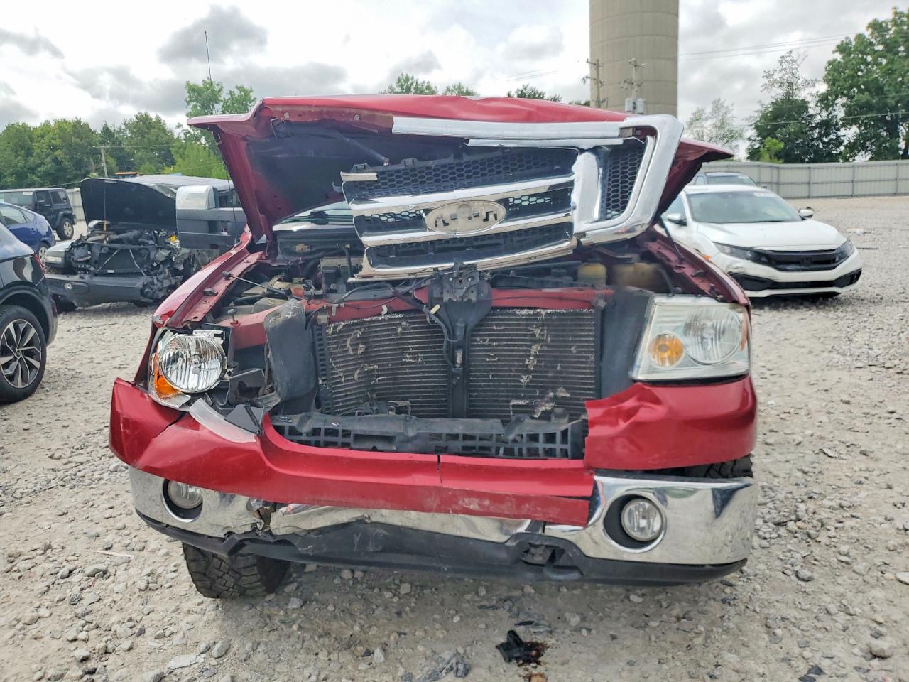 2008 Ford F150 Supercrew Burgundy vin: 1FTPW145X8FA22444