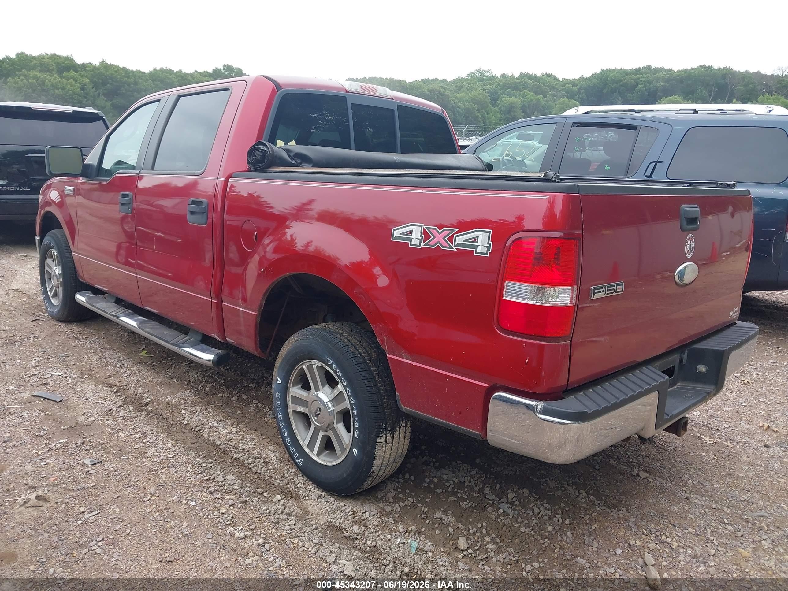 2007 Ford F-150 Fx4/lariat/xlt Red vin: 1FTPW14V07FA03352