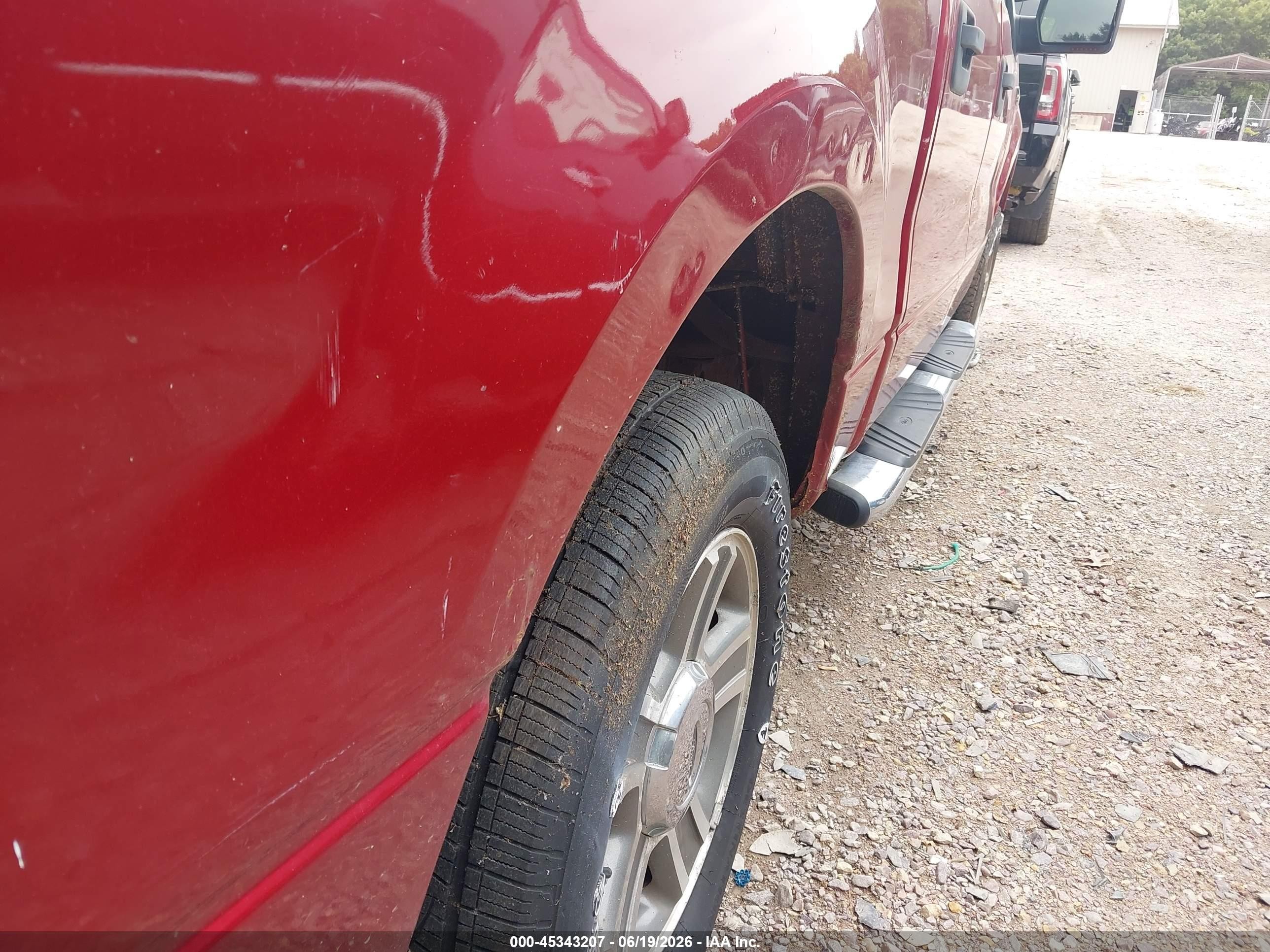 2007 Ford F-150 Fx4/lariat/xlt Red vin: 1FTPW14V07FA03352