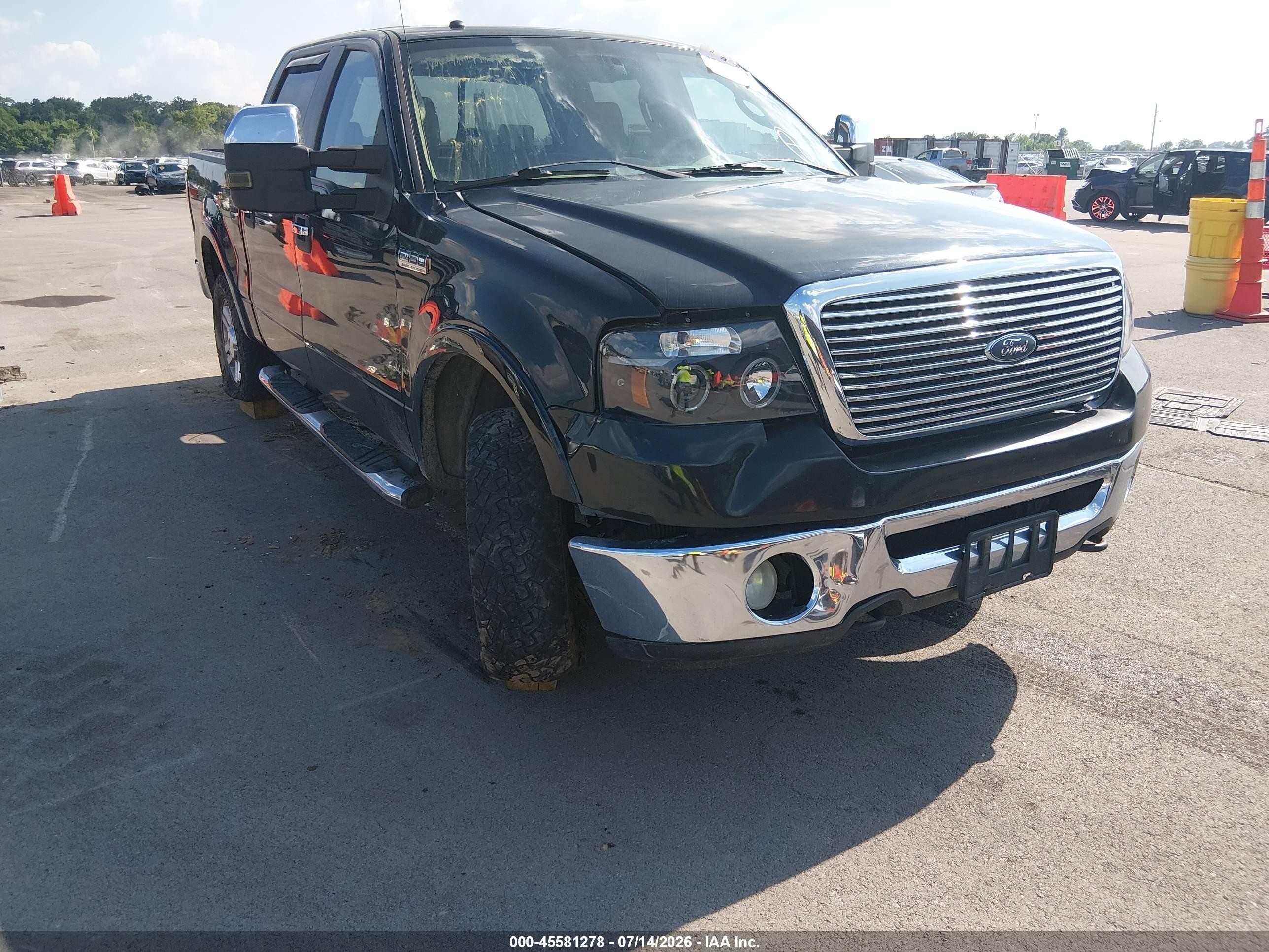 2007 Ford F-150 Fx4/lariat/xlt Черный vin: 1FTPW14V07FA71876