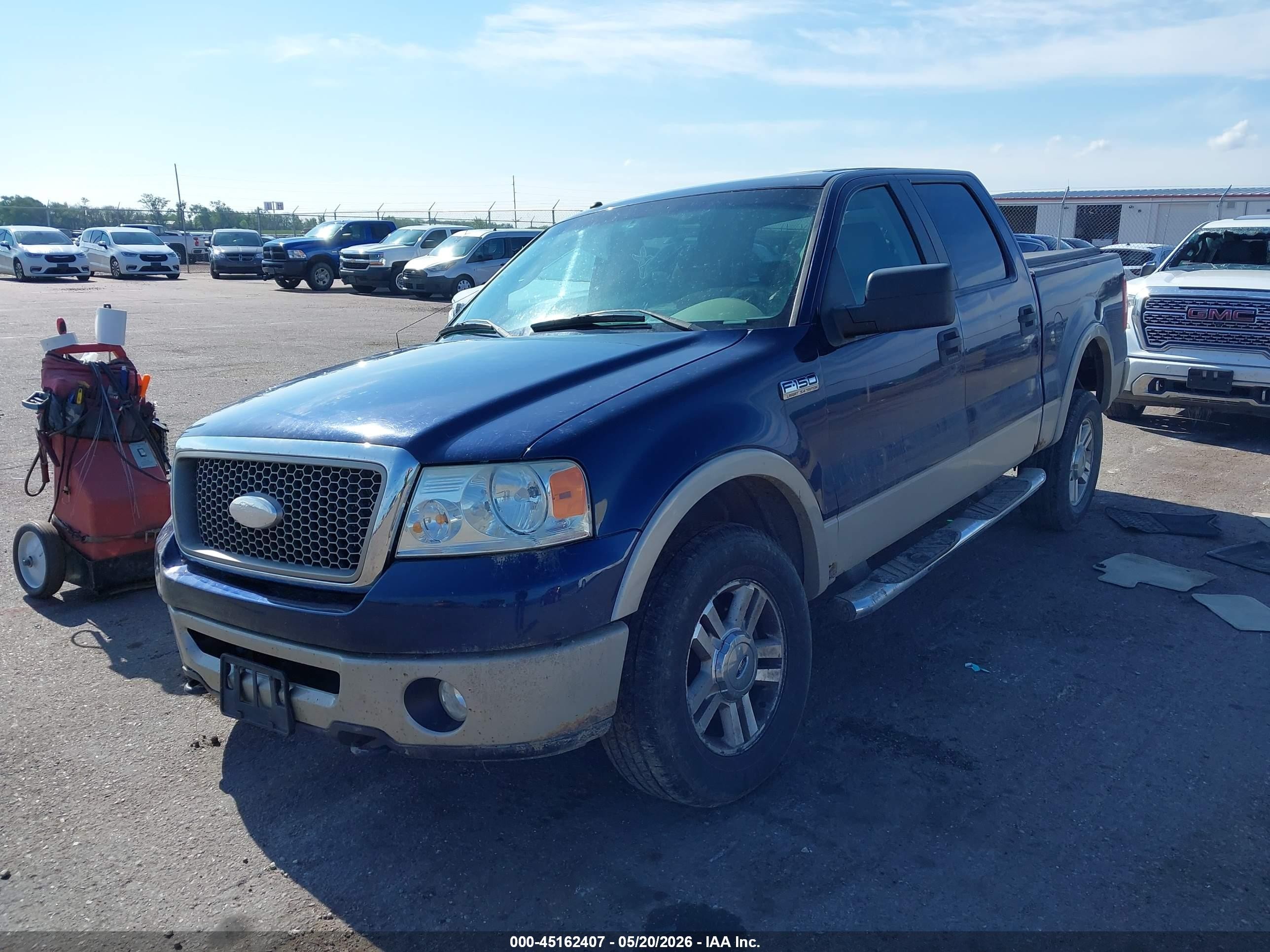2007 Ford F-150 Fx4/lariat/xlt Blue vin: 1FTPW14V07KC24330